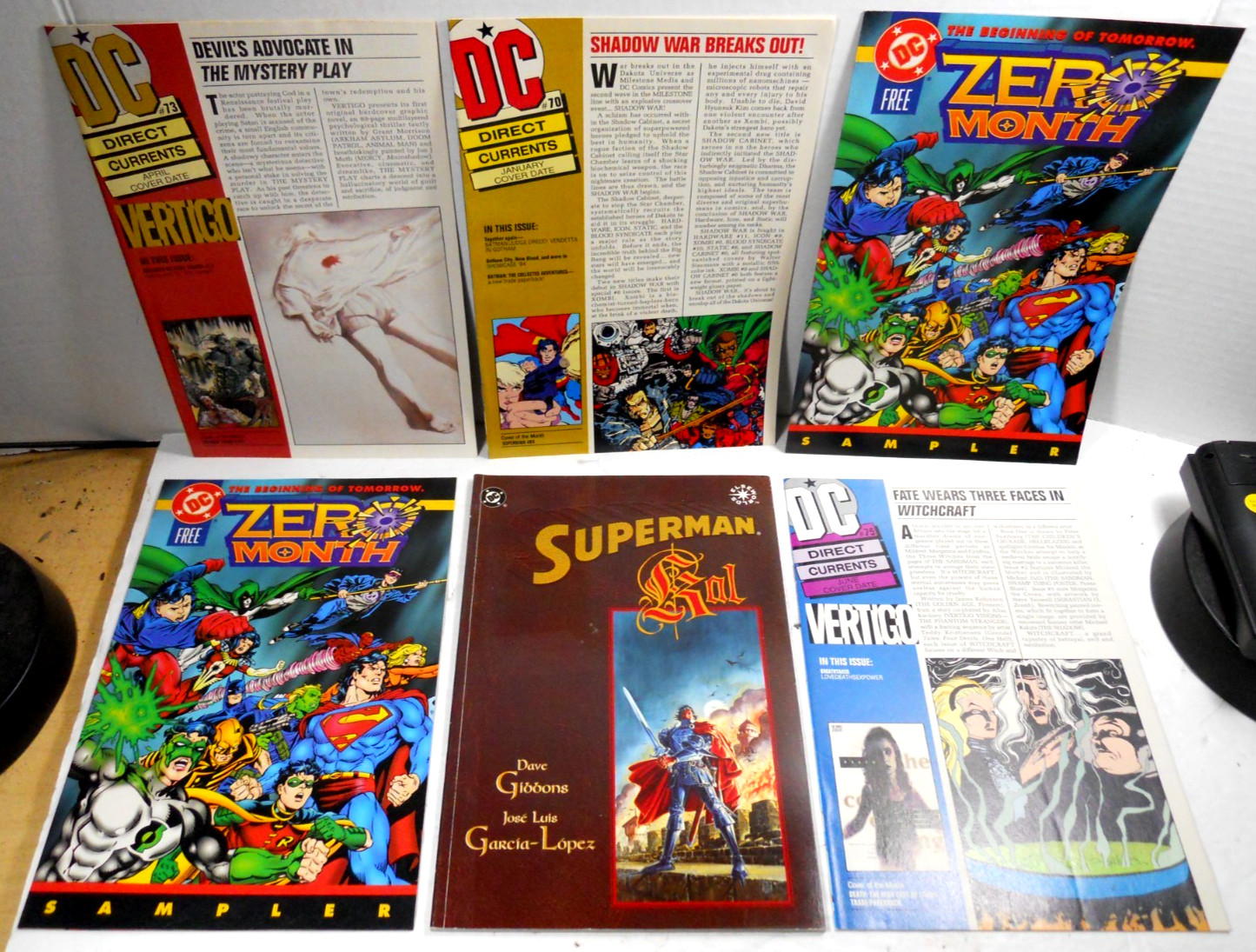 lot 6 DC Comics comic strip book, sampler Zero Month DC Direct Currents handouts