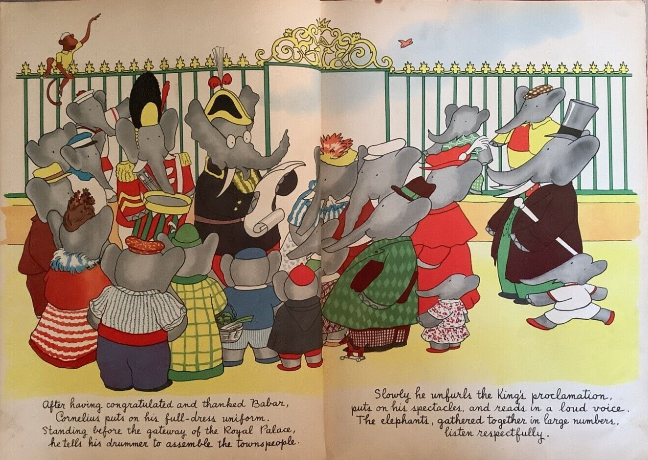 Good 1938 Large HC First Edition Elephant Babar & His Children Jean De Brunhoff