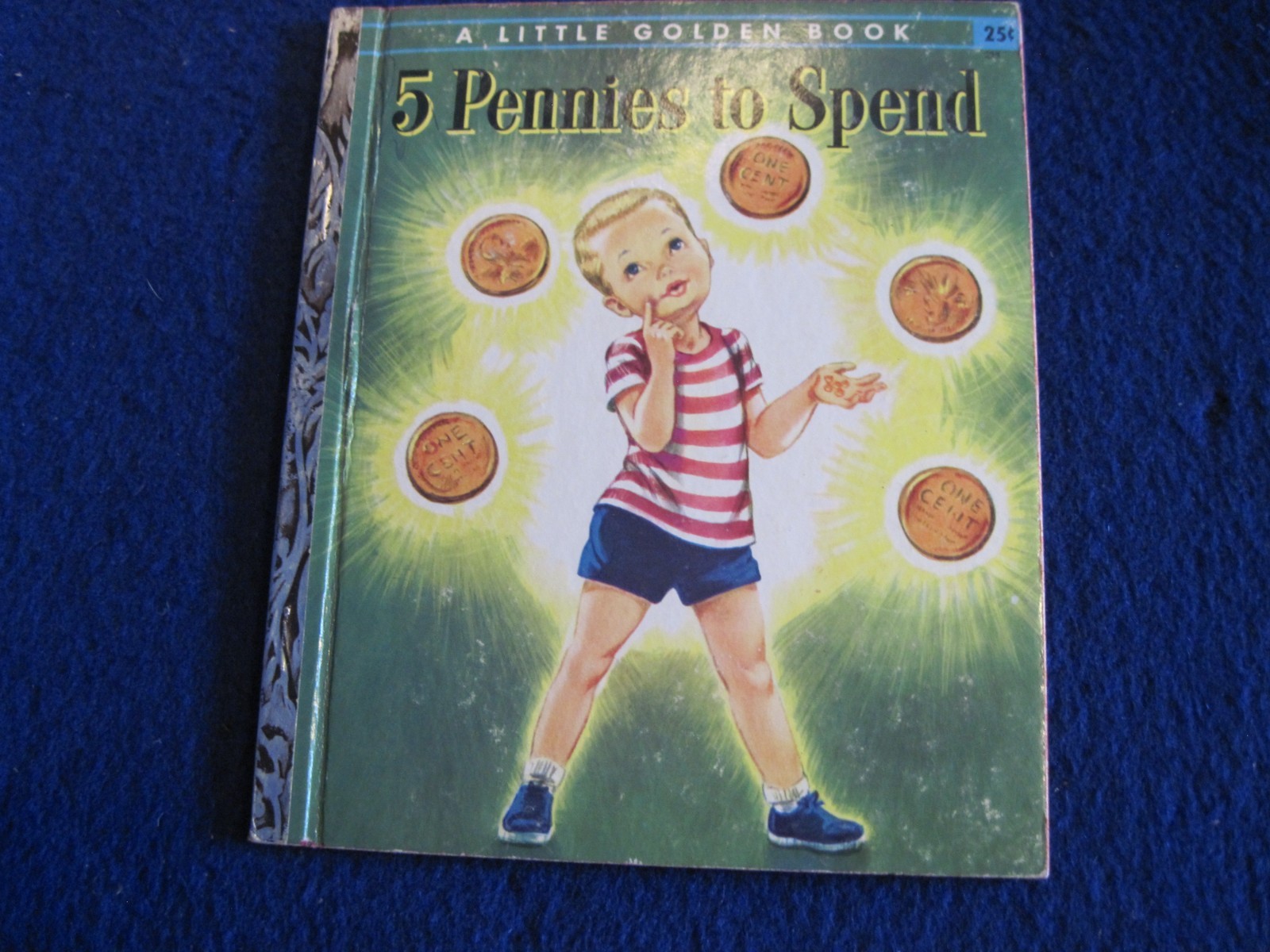 Vintage Little Golden Book 5 Pennies to Spend „A“ Edition 1955 – CRISP!