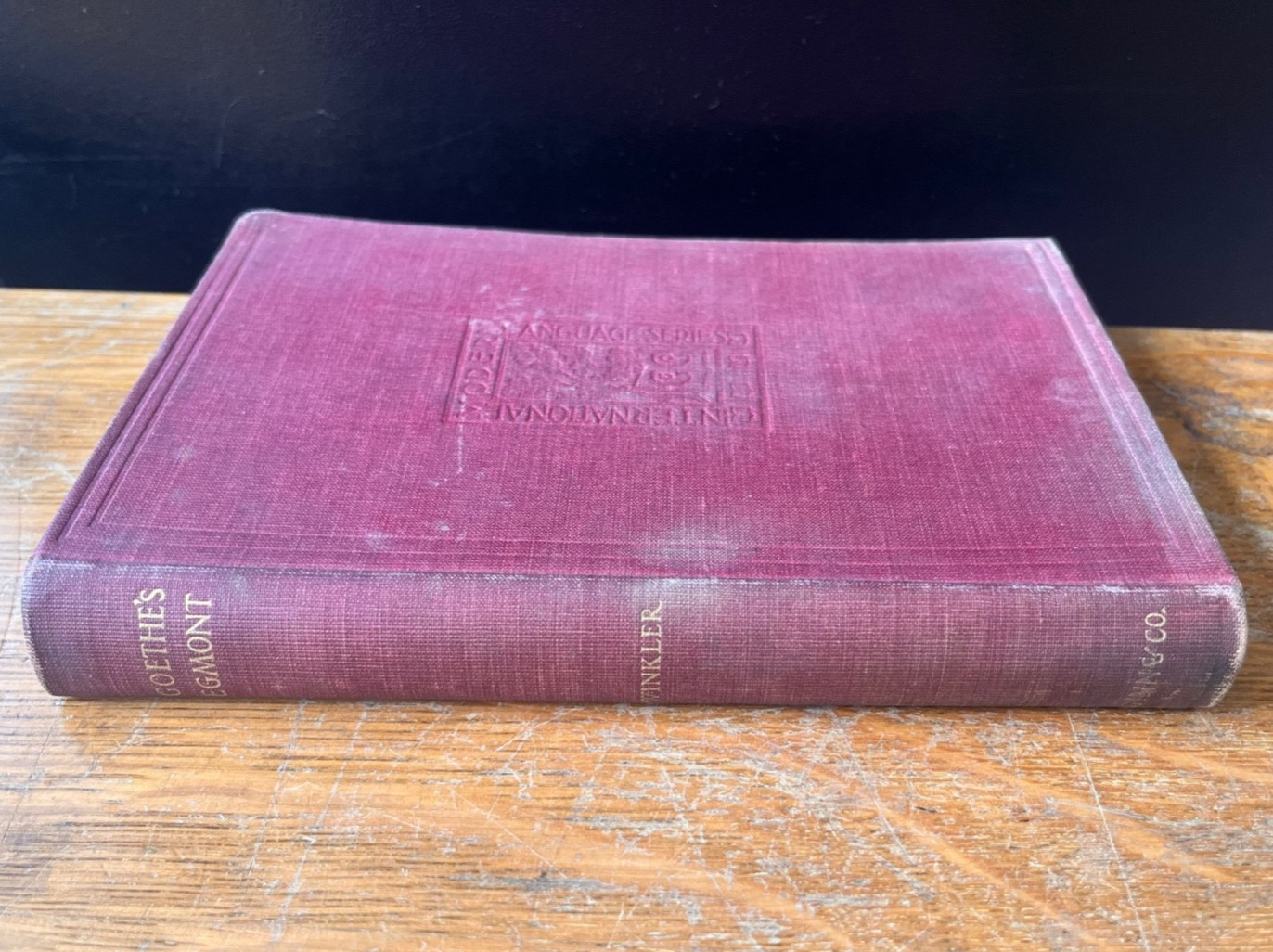 Goethes Egmont Together With Schillers Essays RARE 1899 VINTAGE book GERMAN Lang