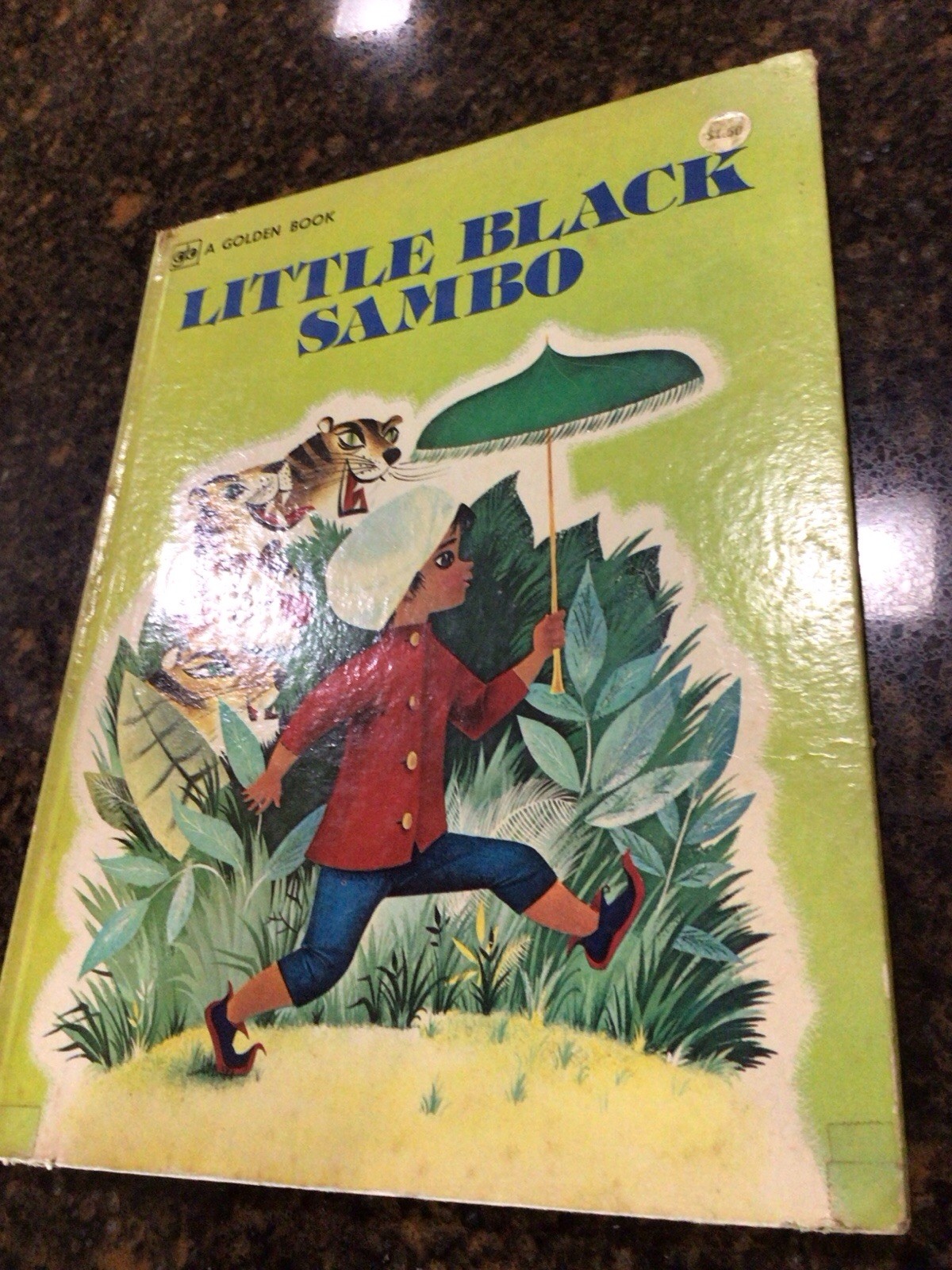 Little Black Sambo 2nd Golden Book Press Printing Vintage 1976 Hardcover GOOD