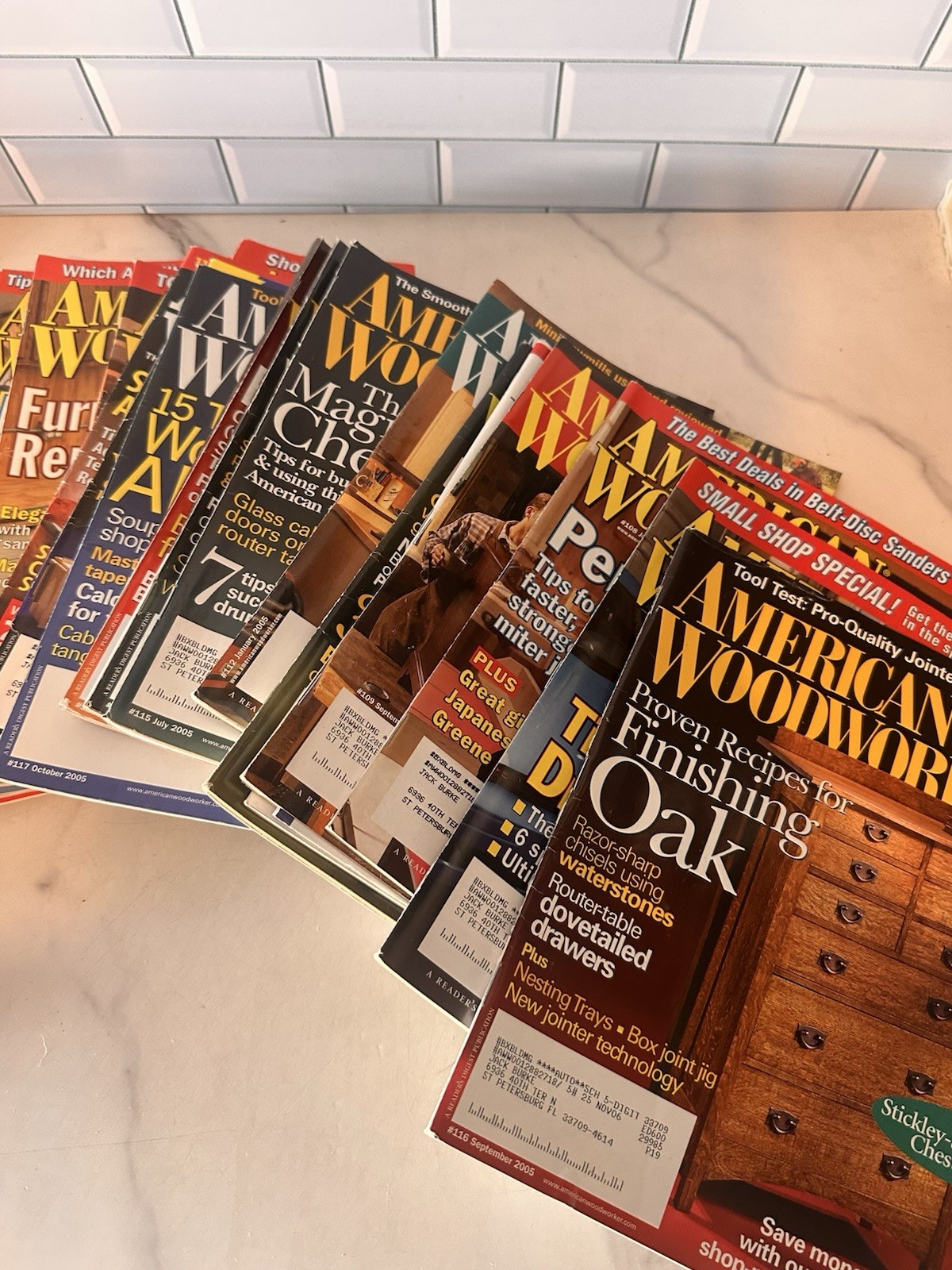 Lot of 23 American Woodworker Magazines