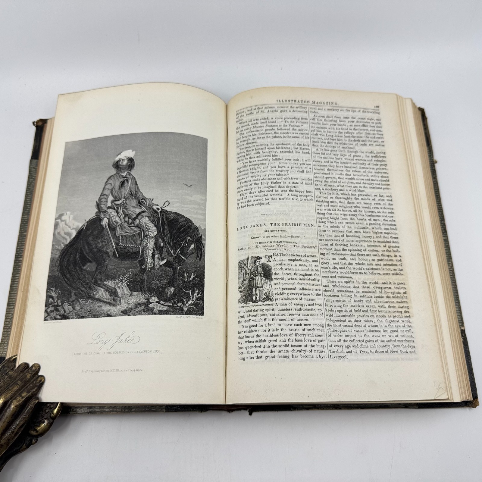 SCARCE! 1846 New York Illustrated Magazine Frank Forester Beautiful Engravings