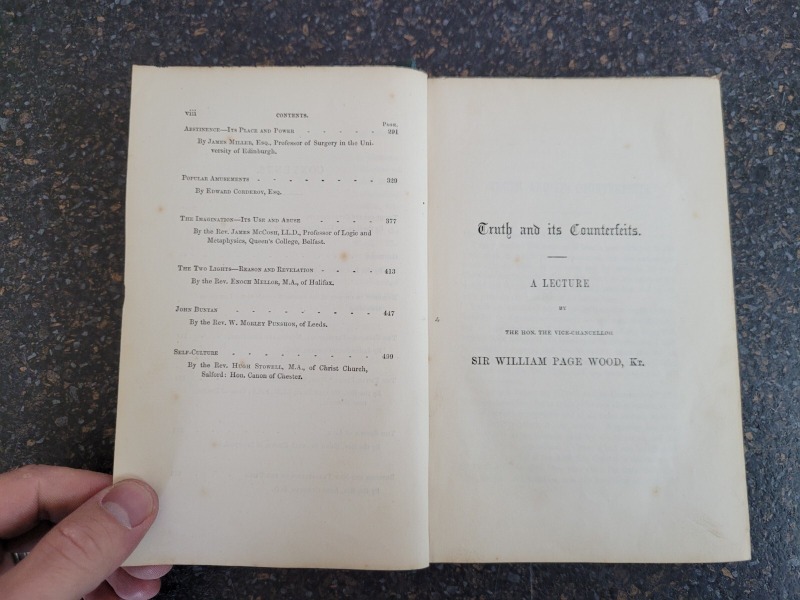 Lectures, Delivered Before Young Men’s Christian Association Exeter Hall 1856-57