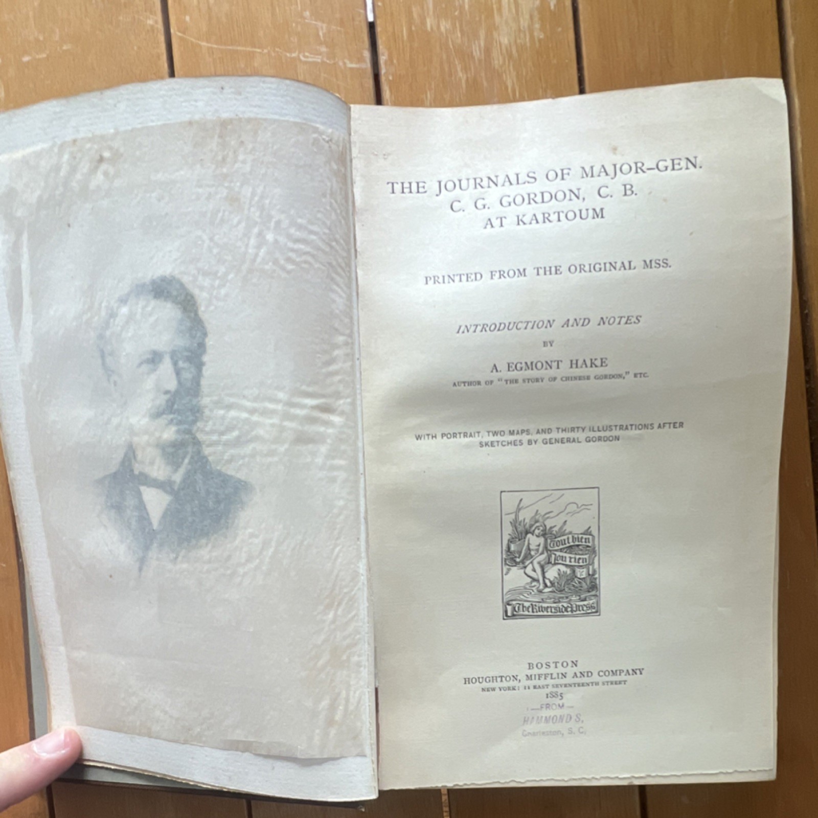 A. Egmont Hake The Journals of Major-Gen. C. G. Gordon Africa Hardcover 1885
