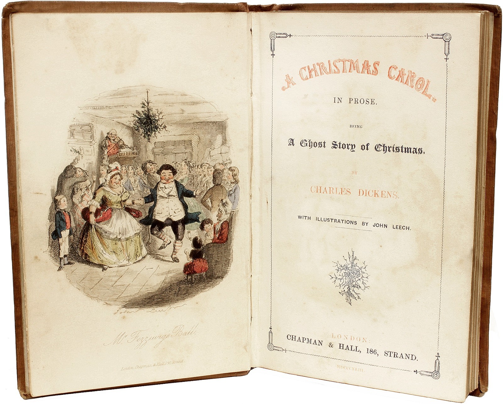 DICKENS. A Christmas Carol. FIRST EDITION 2ND ISSUE – IN ORIGINAL CLOTH – 1843