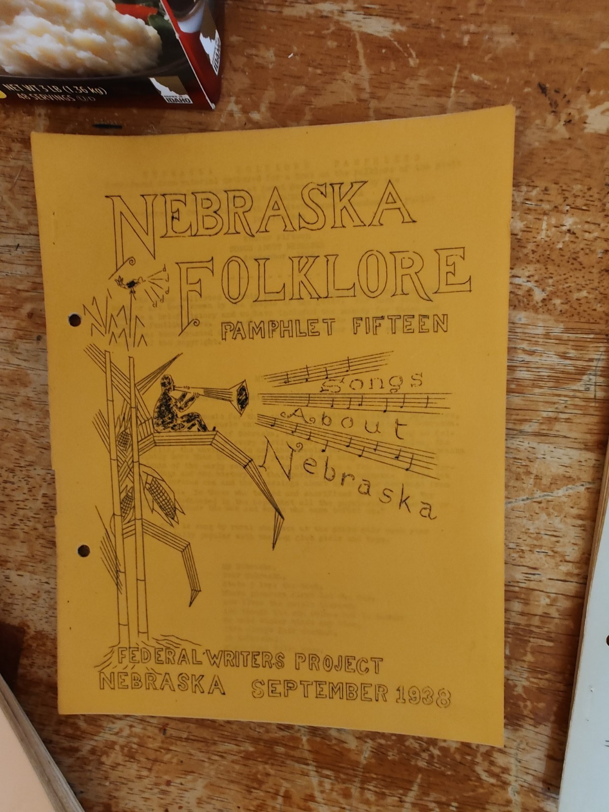 NEBRASKA FOLKLORE 1938 SONGS ABOUT NEBRASKA