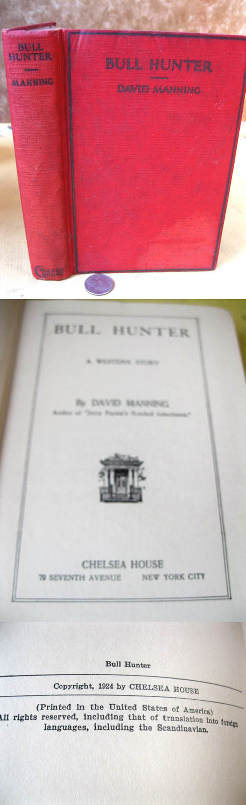 BULL HUNTER; A WESTERN STORY,1924,David Manning (Max Brand)