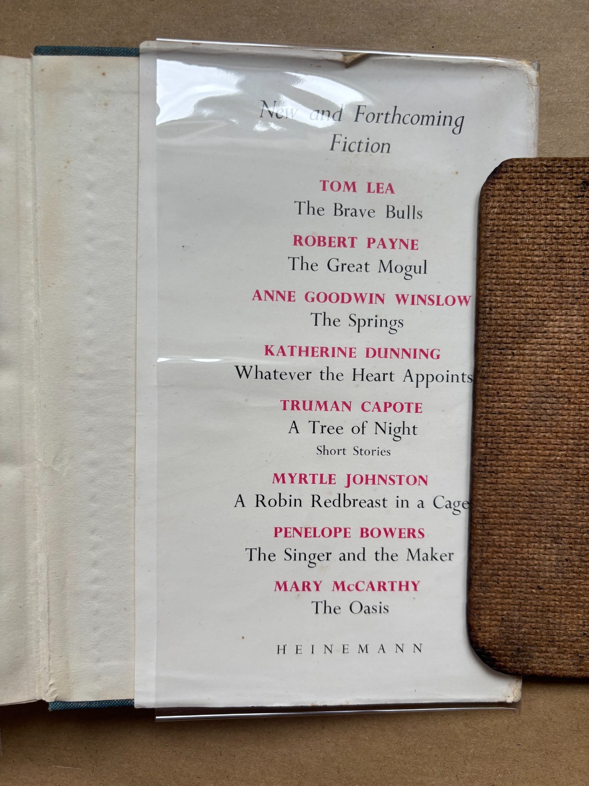 Olivia Manning Artist Among the Missing SIGNED 1950 first edition 1st/2nd Levant