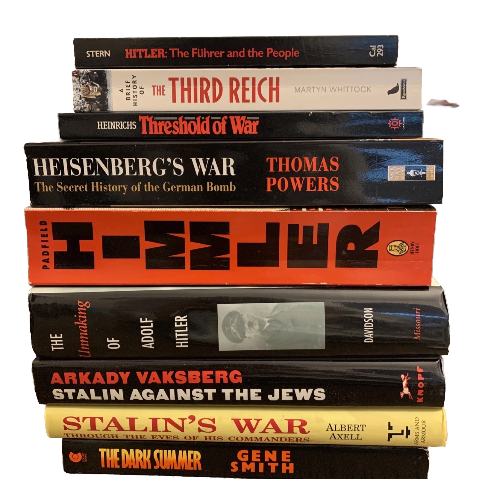 Lot Of 9 World War 2 WWII Books Hitler Nazi Germany Stalin HEISENBERG History