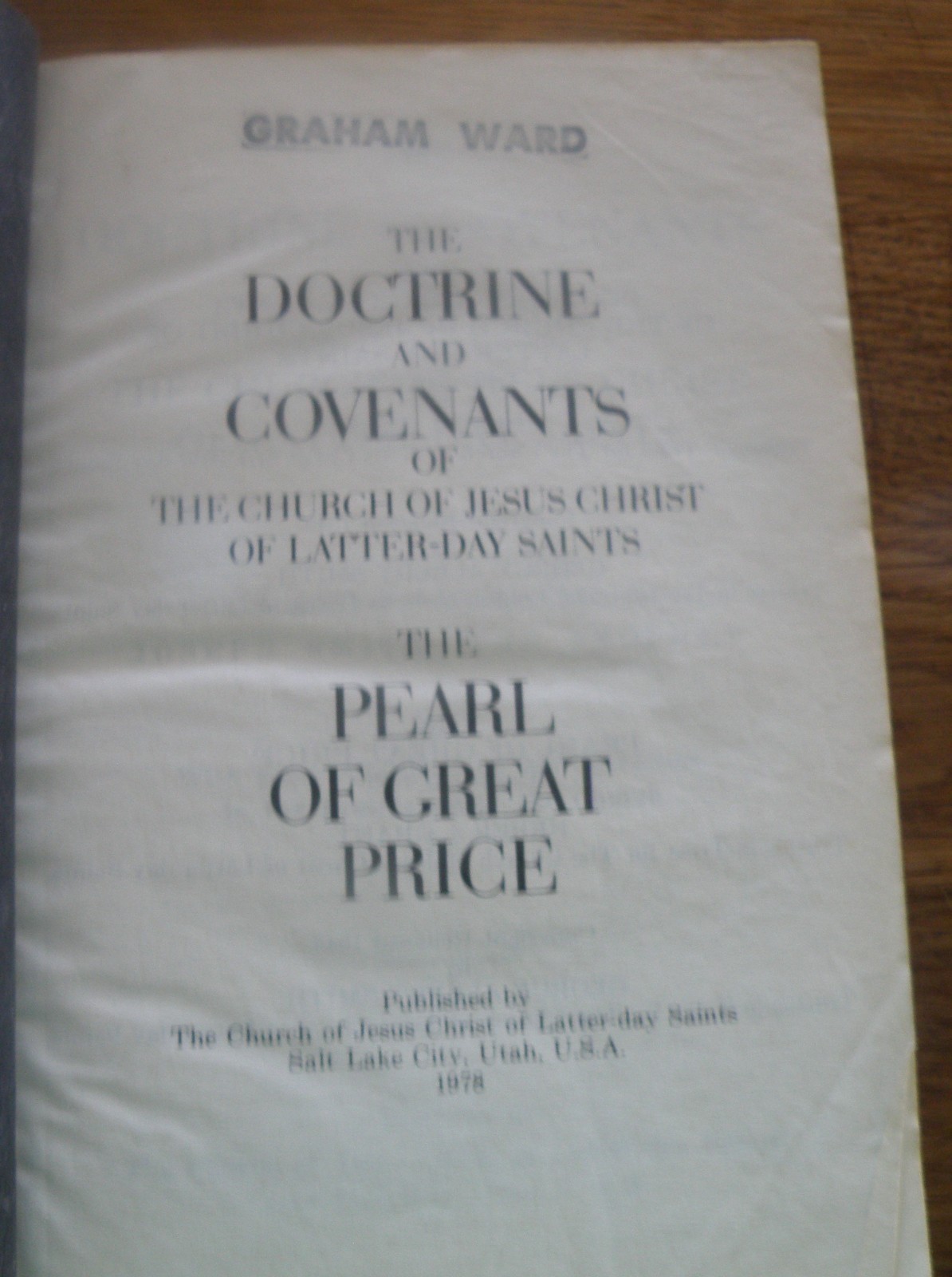 Book of Mormon – Doctrine and Covenants – Pearl of Great Price – 1978 Leather