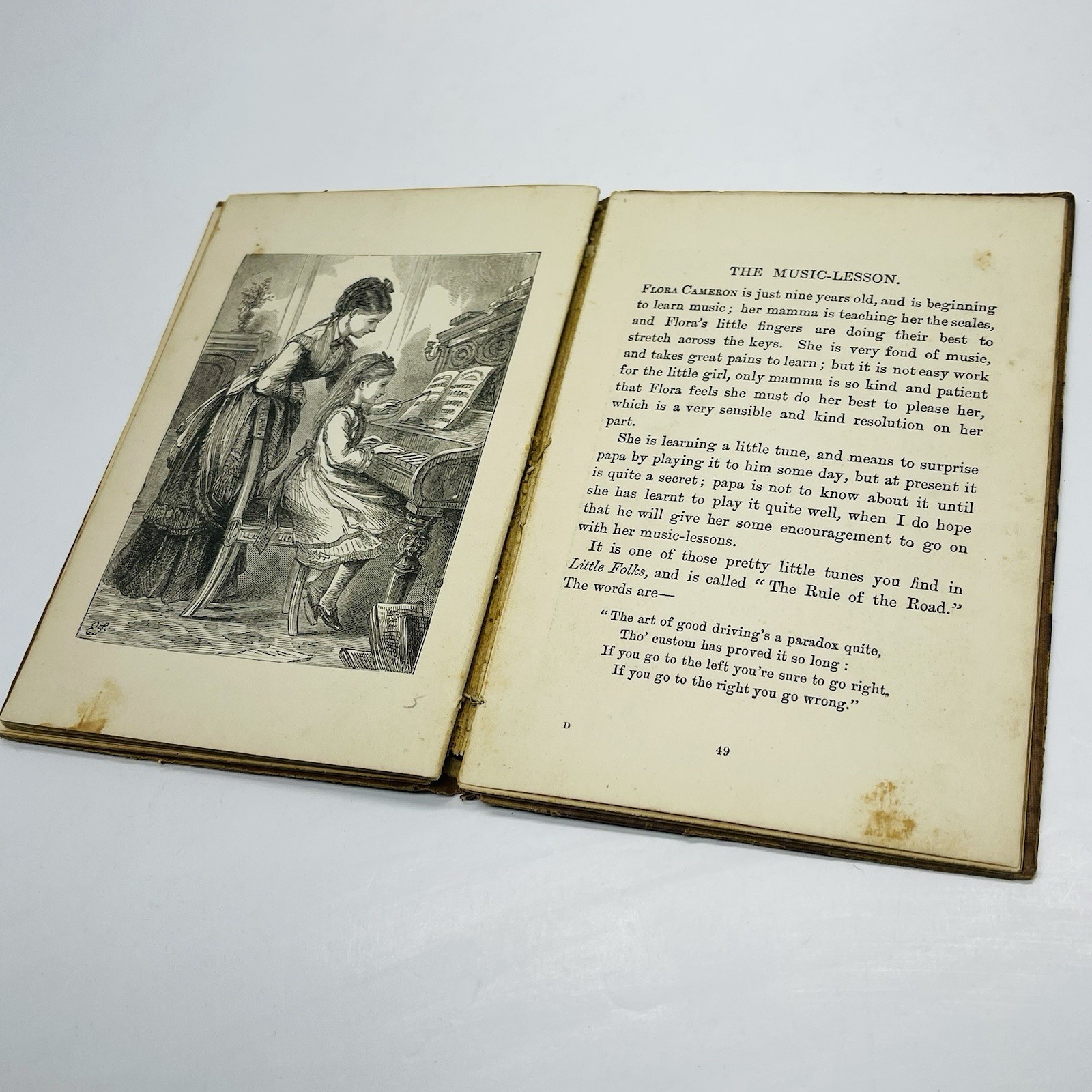 Pet’s Posy of Pictures & Stories 1800’s Antique Victorian Children’s Book HC