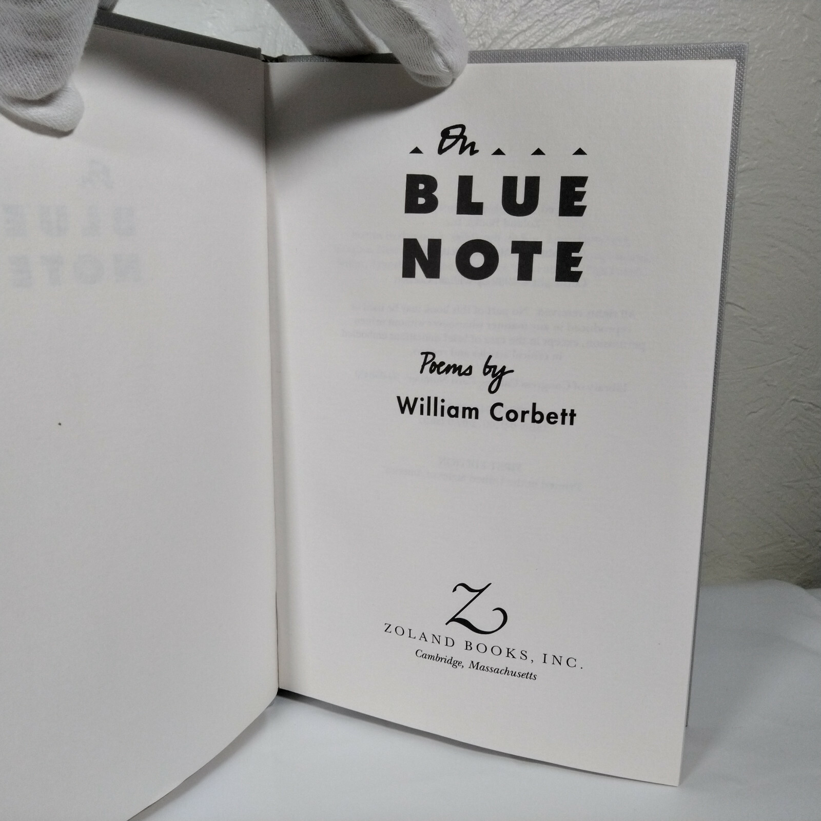 1989 First Edition On Blue Note Poems by William Corbett Book & Cassette Box Set