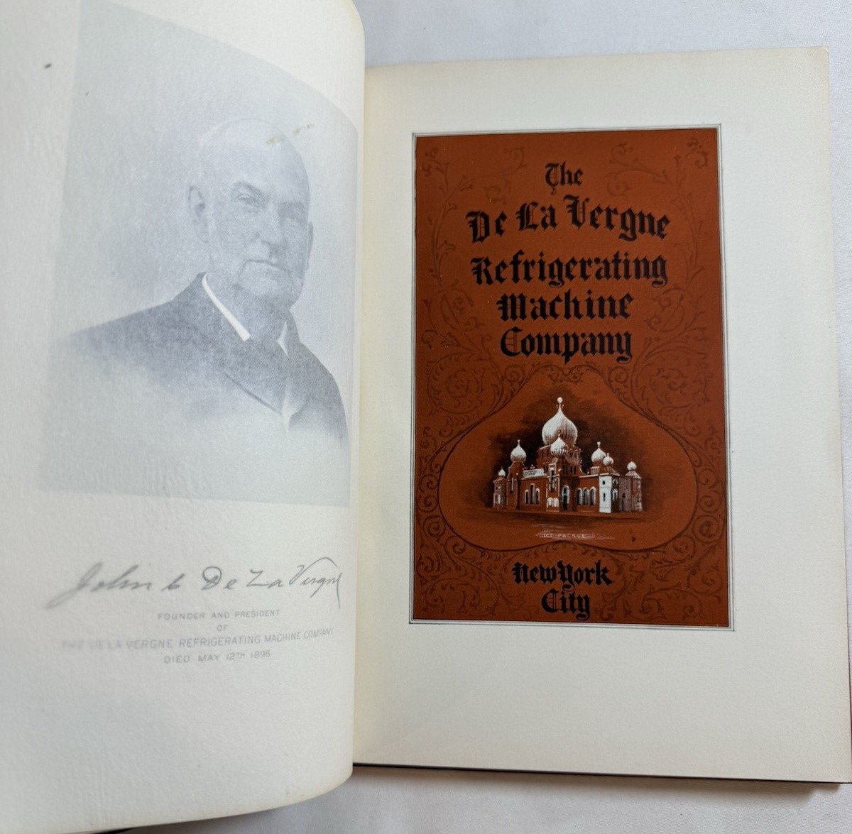 Mechanical Refrigeration & Ice Making (1898) De La Vergne Machine Catalog Book