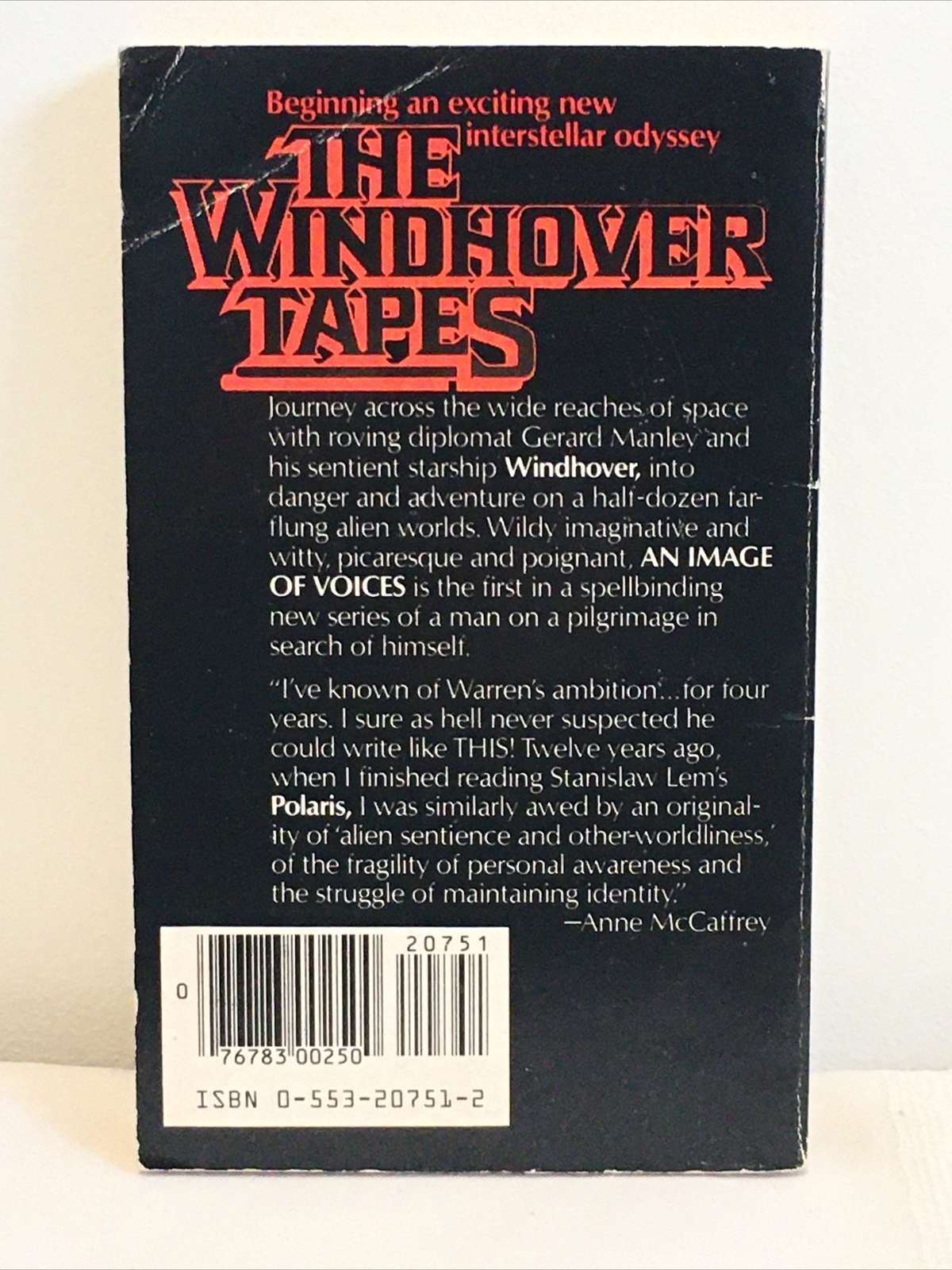 1982 First Edition First Print The Windhover Tapes Warren Norwood Very Good