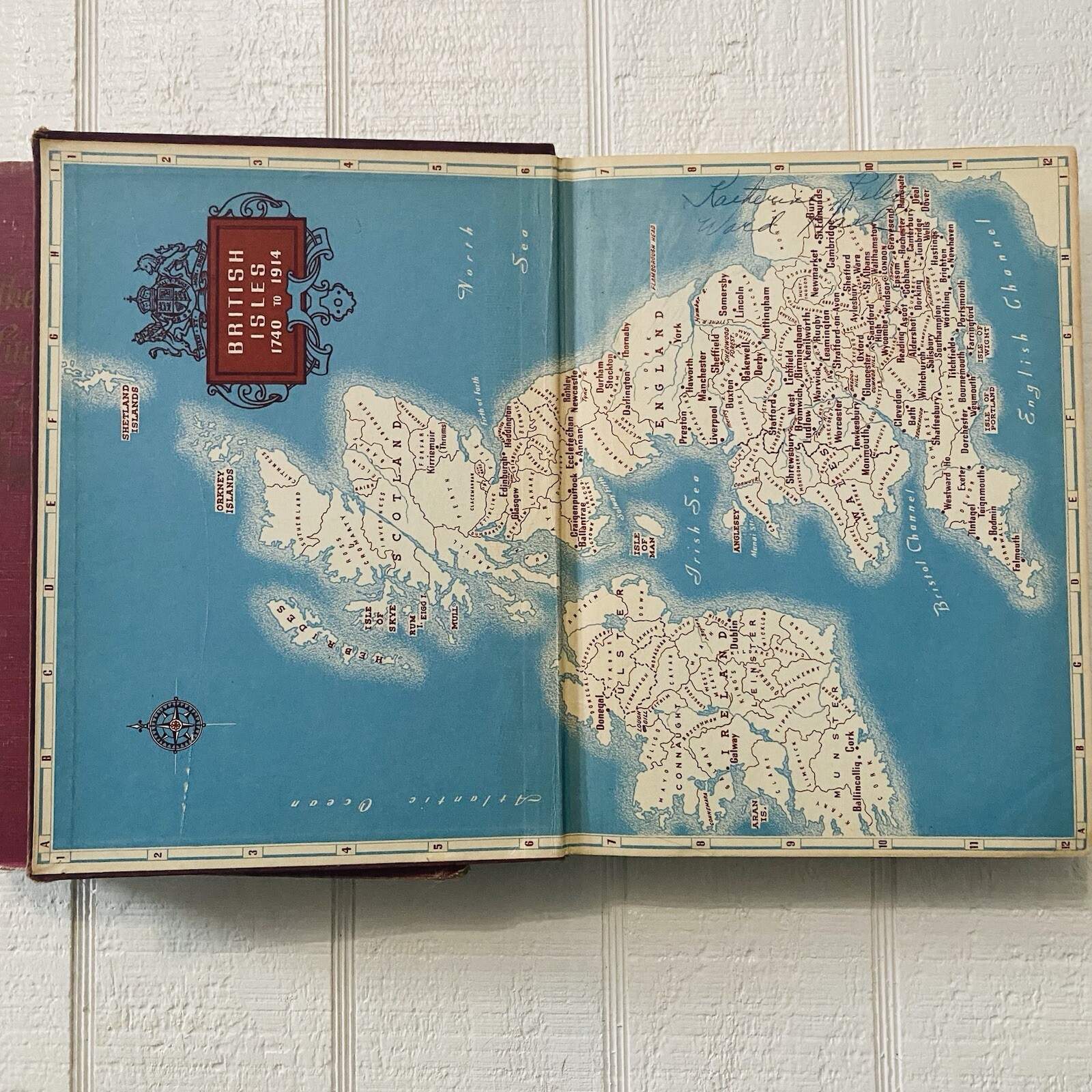 Vintage 1941 The Literature of England Book Set Volume 1 and 2 Hardcover Red