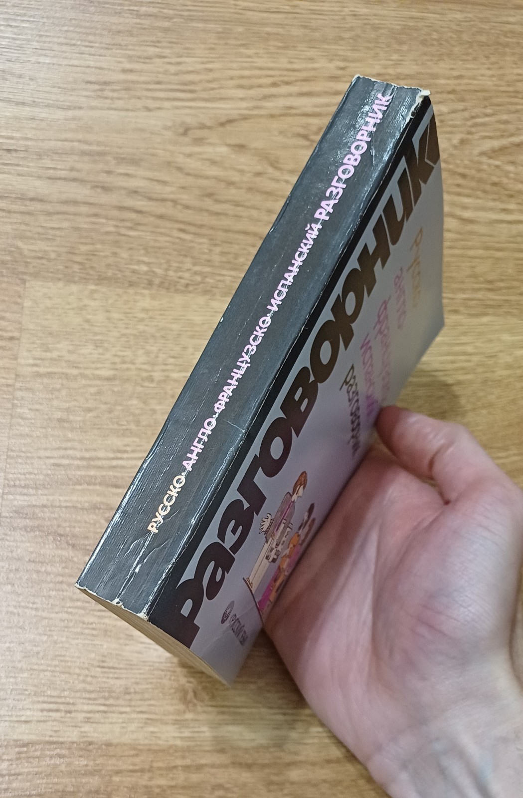 Vintage 1989 USSR 4-Language Phrasebook: Russian-English-French-Spanish | Soviet