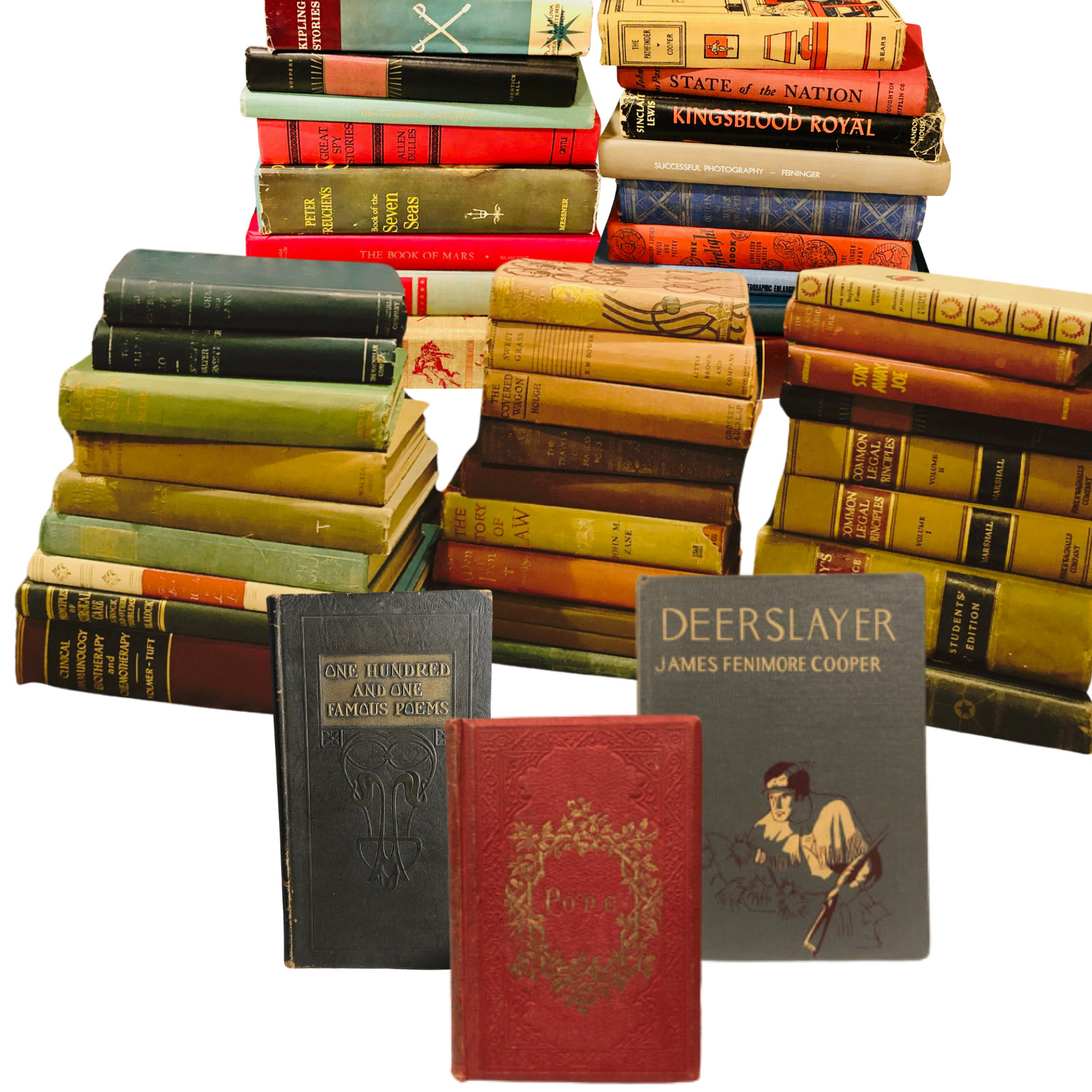 Book Lot of 3 Hardcover Vintage Rare Old Antique RANDOM Mixed Colors Genres