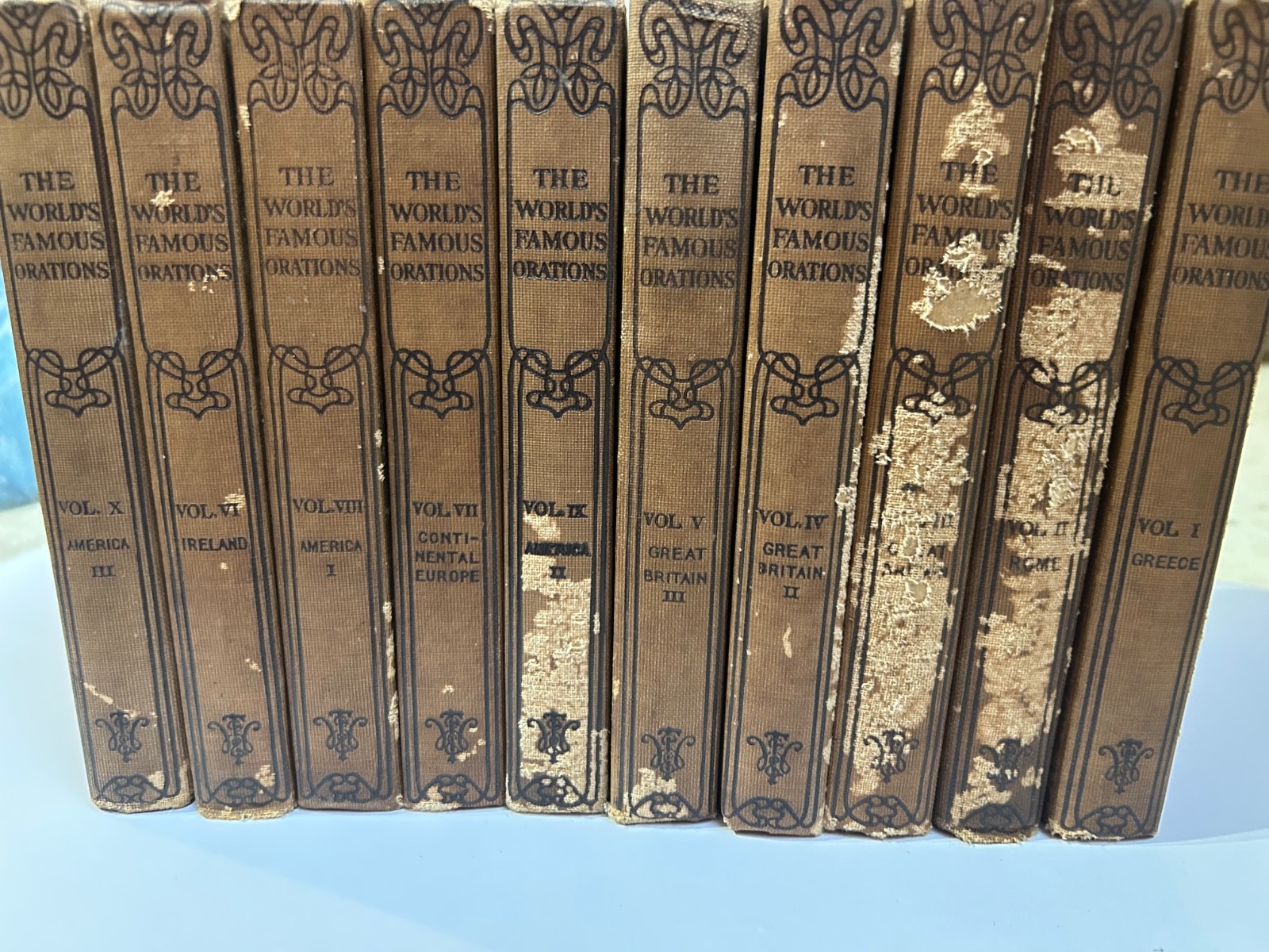 1906 World’s Famous Orations edited by William Jennings Bryan, 10 vol set