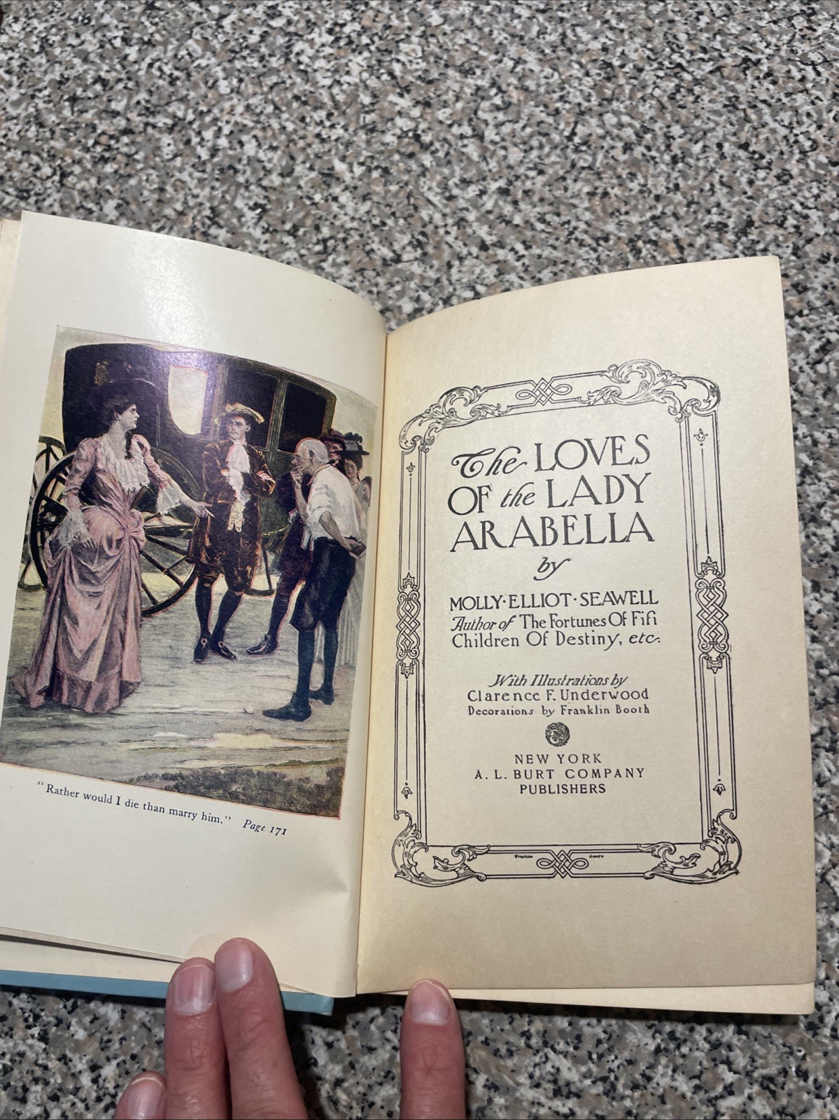 The Loves of the Lady Arabella by Molly Elliot Seawell 1906 Bobbs-Merrill H/C