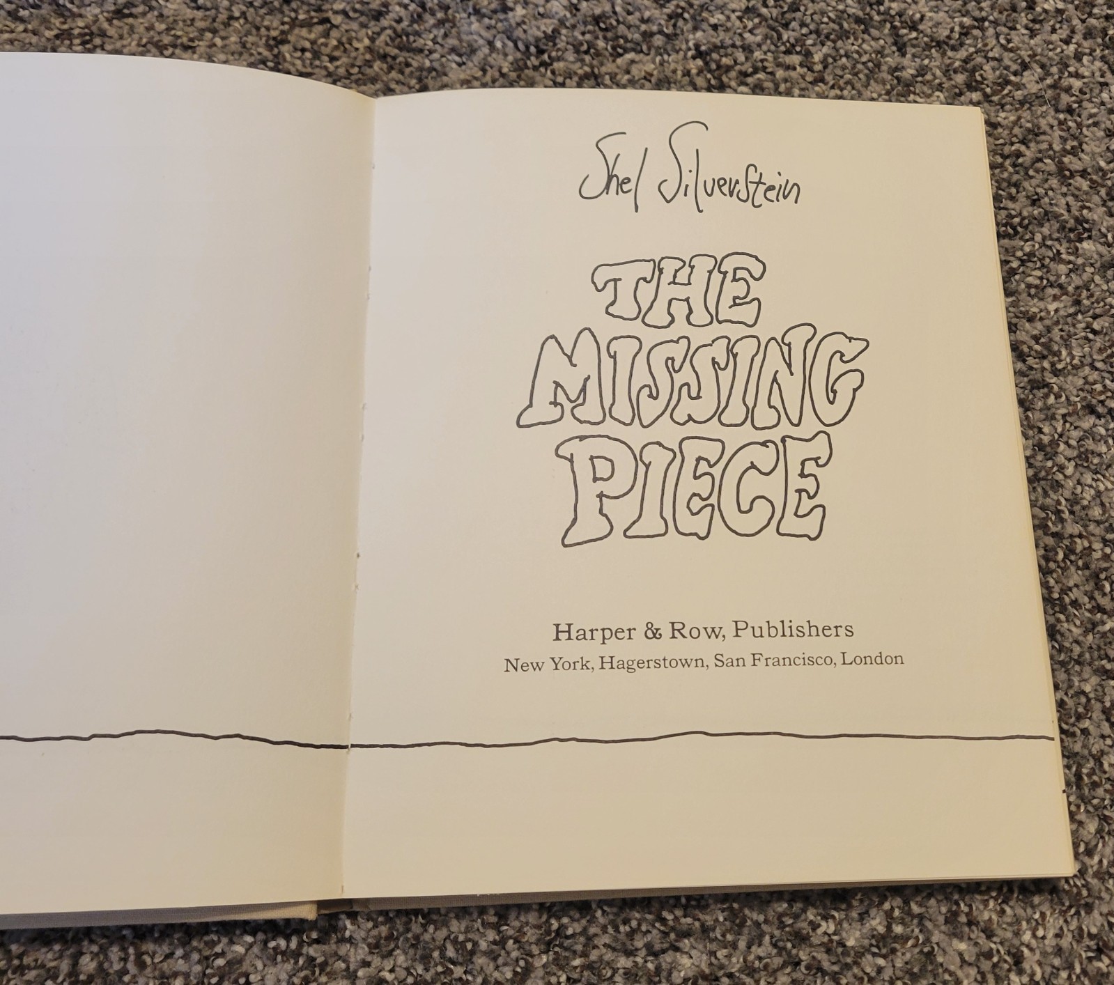 THE MISSING PIECE SHEL SILVERSTEIN 1976 REAL FIRST EDITION