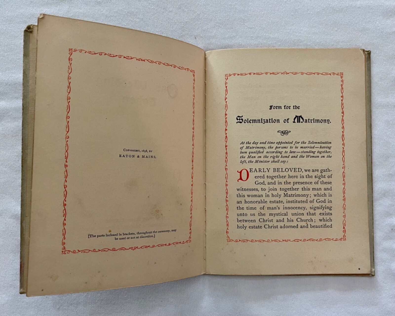 Antique Book..Our Wedding Token..1898..Eaton & Main..Filled in 1904