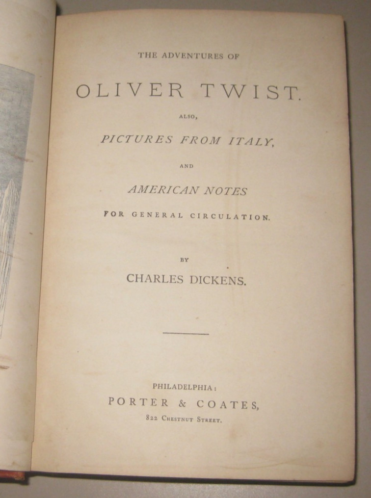 Dickens‘ Works Author’s Edition, set with 14 of 15 vols., Porter & Coates, 1867