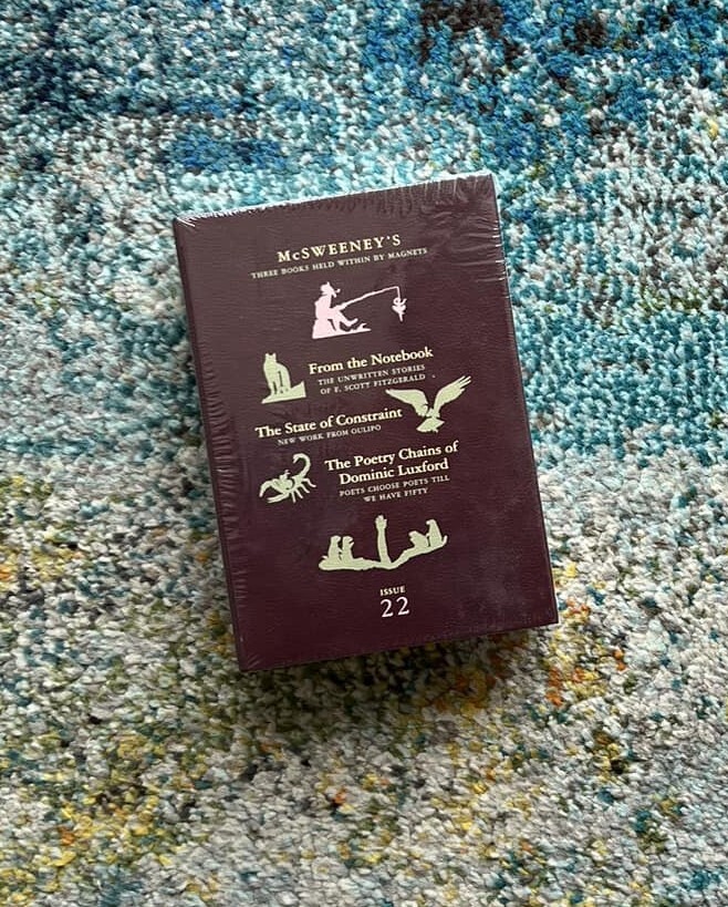 McSweeney’s Issue 22 – 3 Books Held by Magnets F. Scott Fitzgerald Sealed