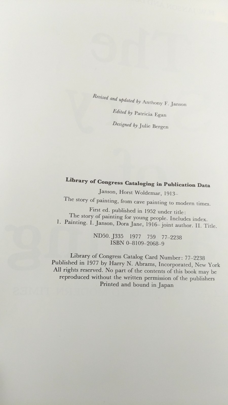 The Story of Painting: From Cave Painting to Modern Times H.W. Janson and Dor…