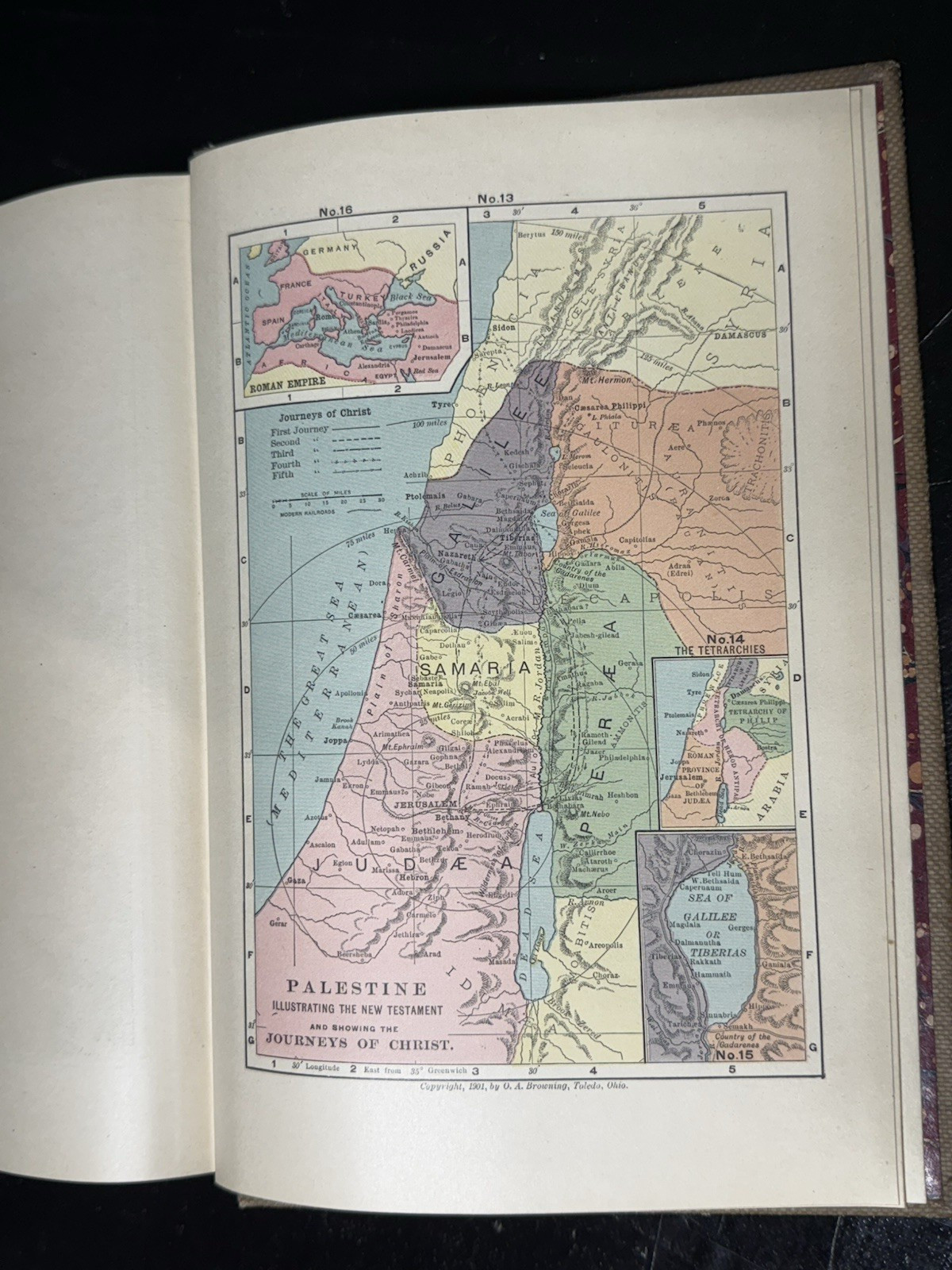 The Students‘ Bible Commentary Illustrated Color Map 1908 HC