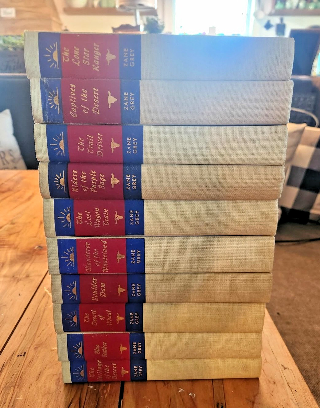 Lot of 10 Vintage HB Zane Grey~Western Books/Novels~VGUC~Hardback~1970s set