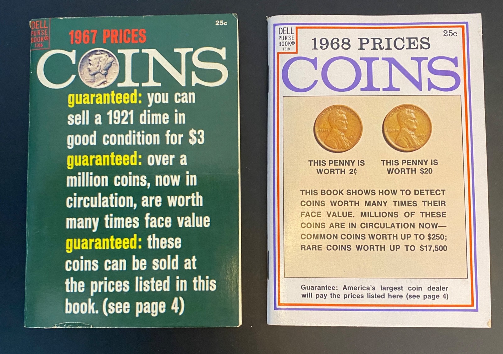 COIN PRICES! 1967 & 1968 Dell Purse Books by Norman Stack