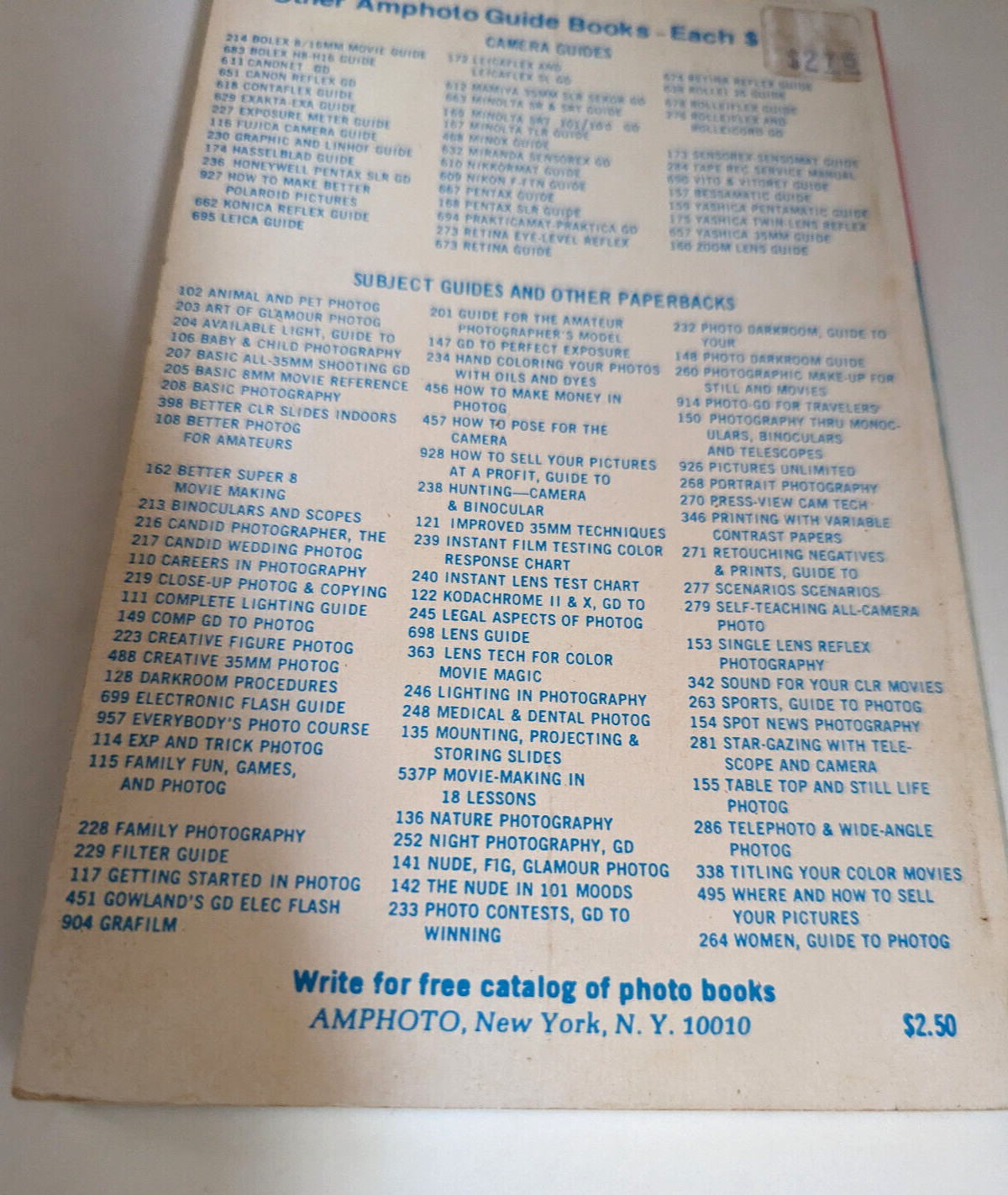 Night Photography Guide A. E. Woolley 1972 Paperback t-28