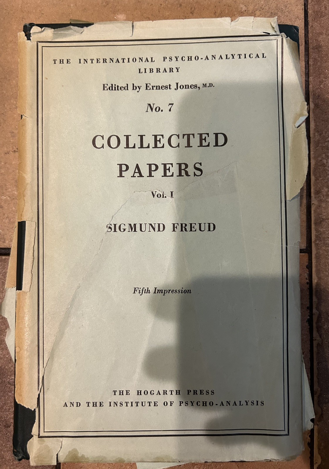 THE Sigmund Freud COLLECTED PAPERS VOL. 1 5th Impression 1949 HARDCOVER WITH DJ