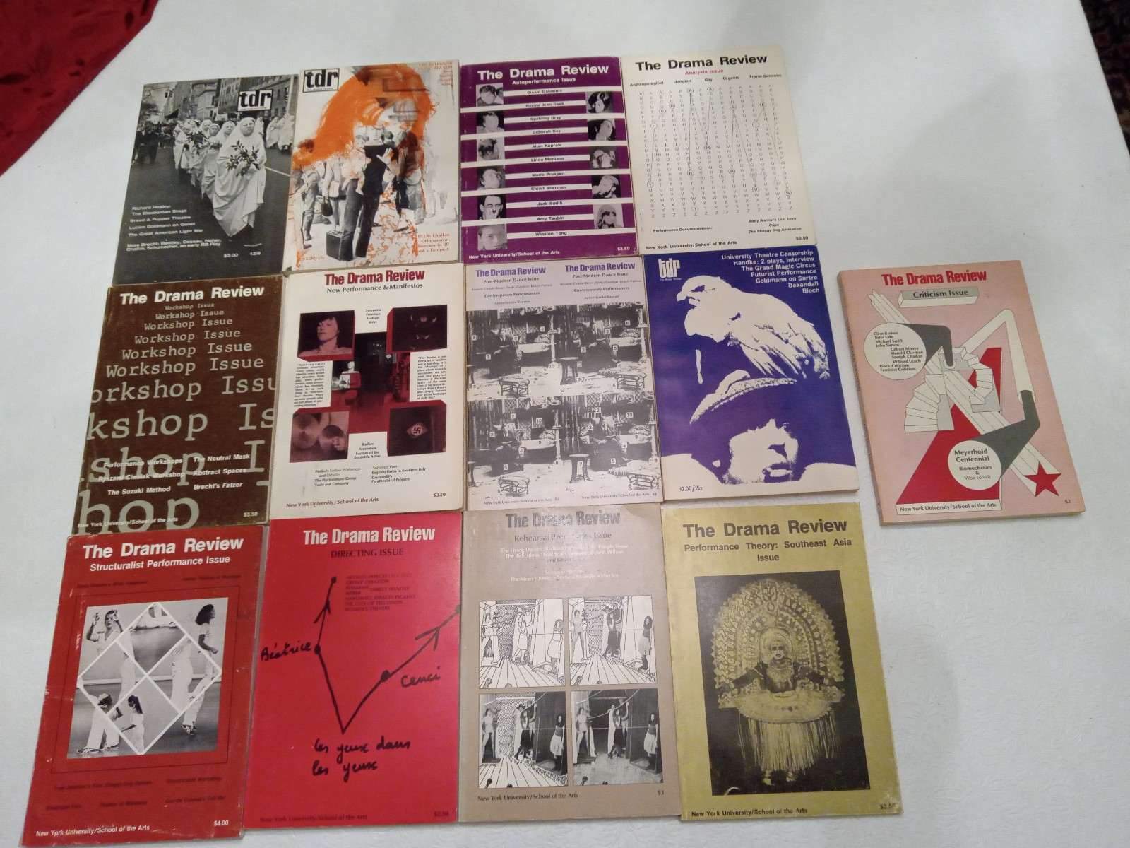 The Drama Review Lot 1960’s-1970’s – MIT Press NYU New York University – Theatre