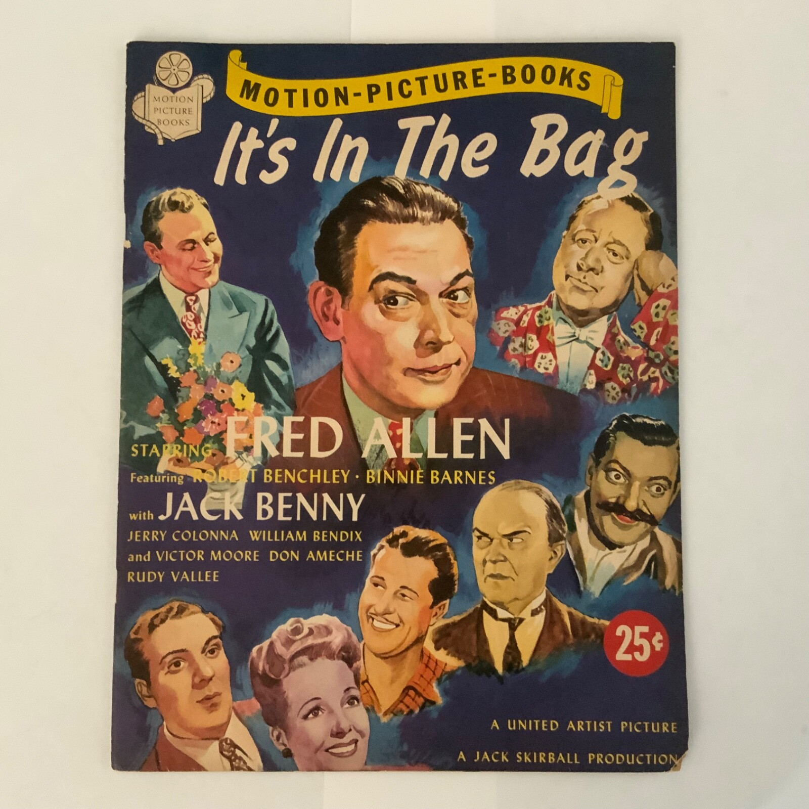It’s In The Bag – Motion Picture Book, starring Fred Allen & Jack Benny 1945 VG