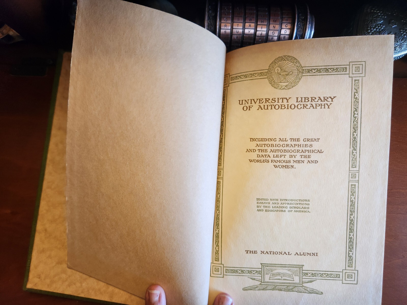 University Library of Autobiography, President’s Edition, 1918, Volumes 8 and 10