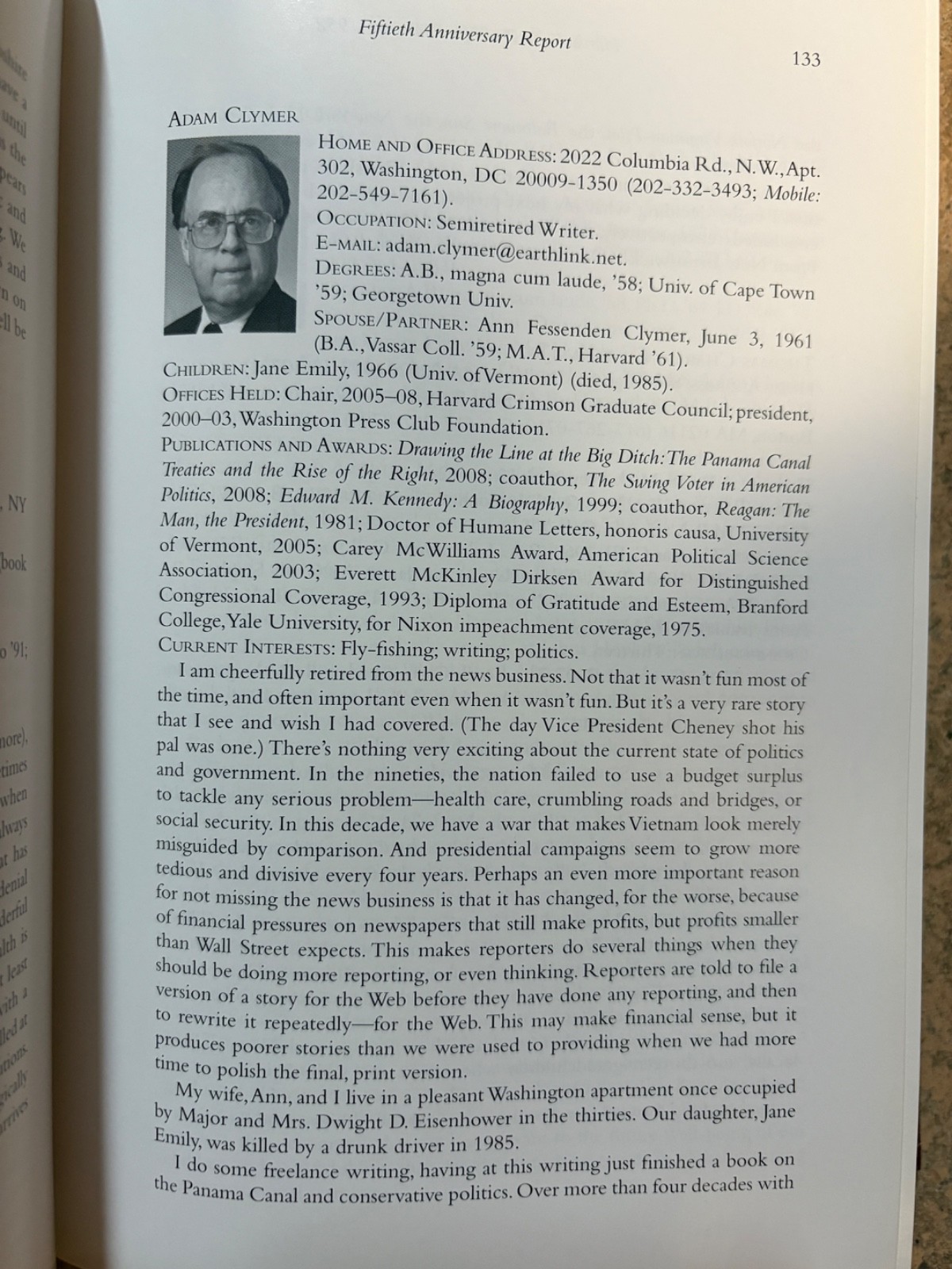 Harvard & Radcliffe Anniversary Report Class Of 1958 Fiftieth ( 2008 Hardcover)
