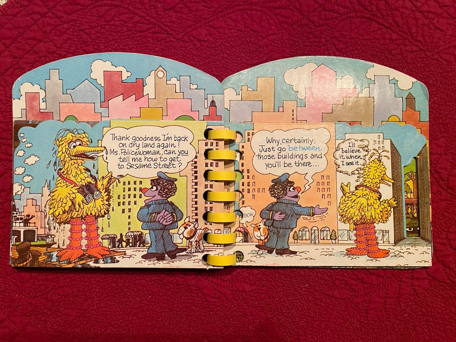 Playskool Board Book Can You Tell Me How To Get To Sesame Street? 1975