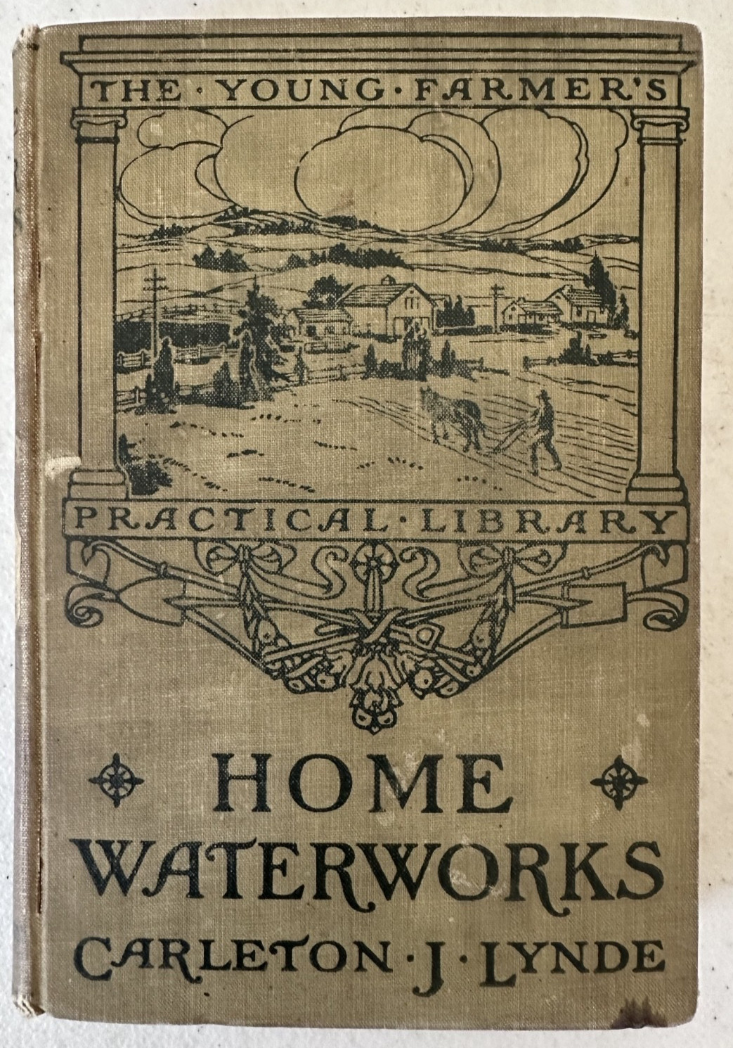 1911 Young Farmer’s Home Waterworks Lynde indoor plumbing well pump library VTG