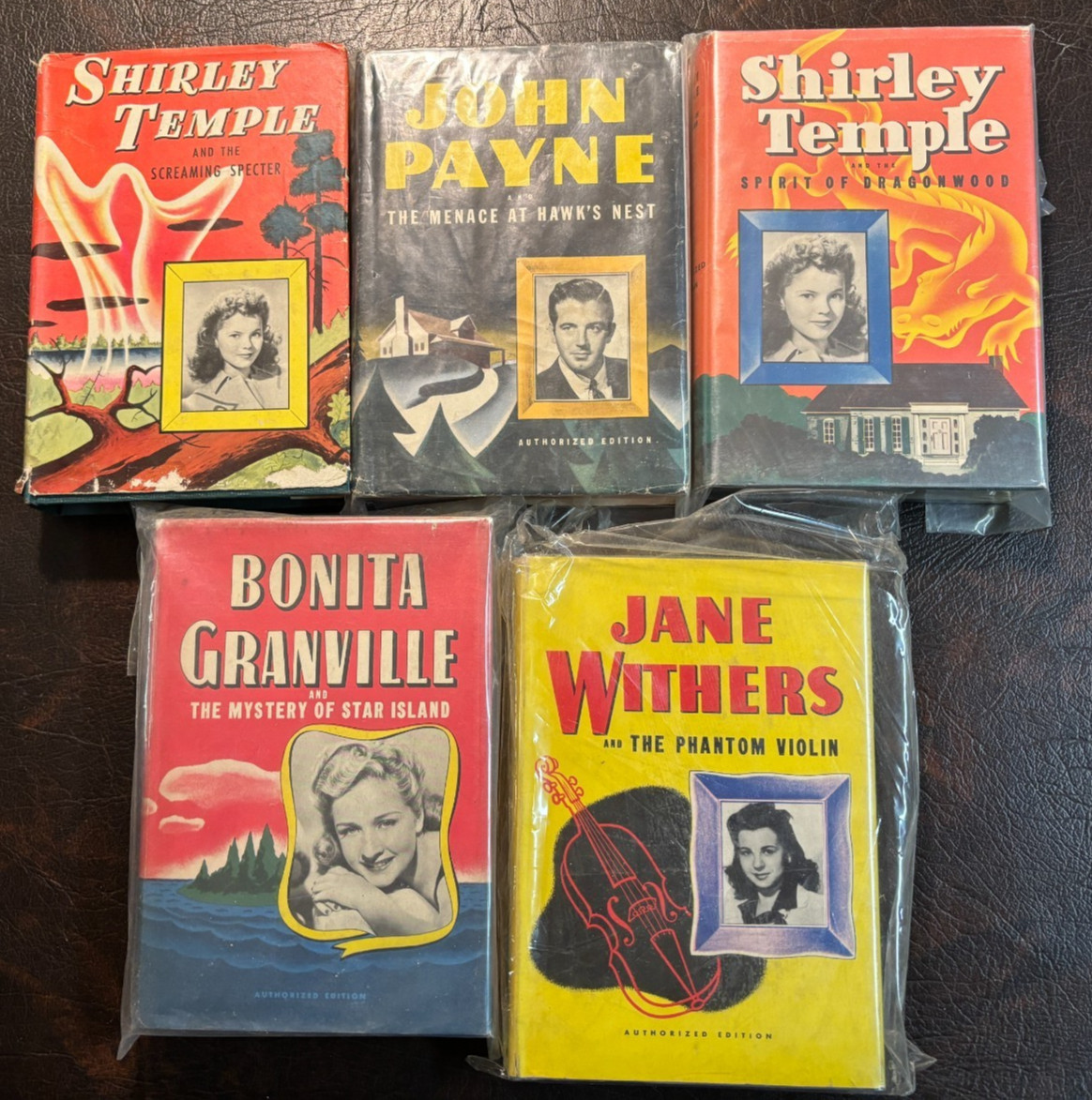 5 Movie Star titles – Whitman juveniles with DJs 1940s VG lot Shirley-Jane etc