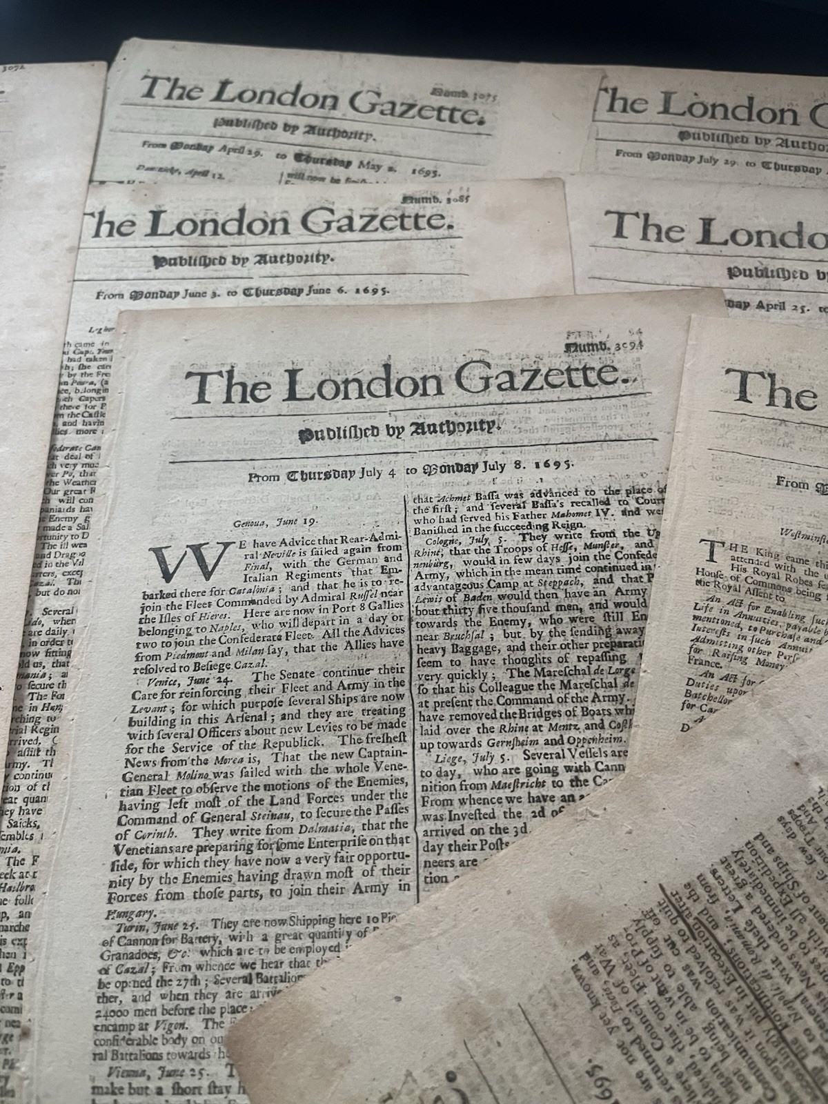THE OLDEST NEWSPAPER IN THE WORLD – The London Gazette 1600s Editions