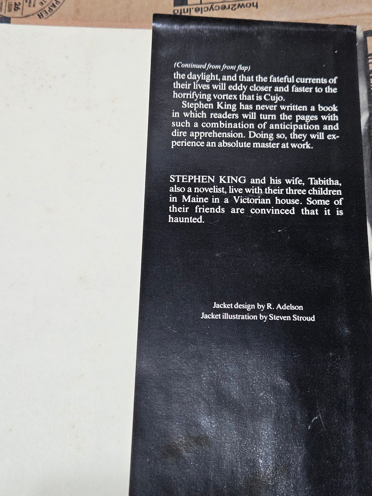 Cujo by Stephen King [Viking Press 1981, 1st ed, 2nd pr, HC, DJ, near mint]