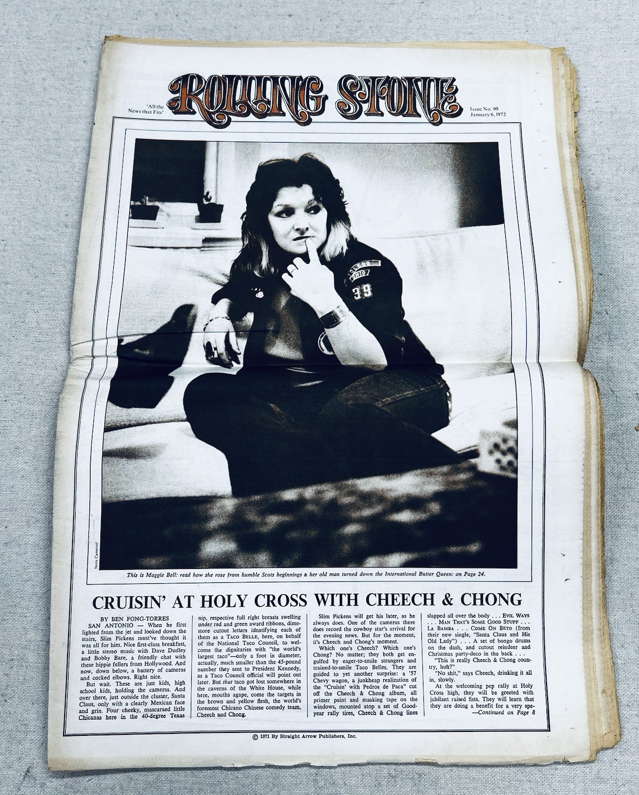 Rolling Stone Issue 99 Jan 1972 Cat Stevens Bob Dylan Lyman Family Cult