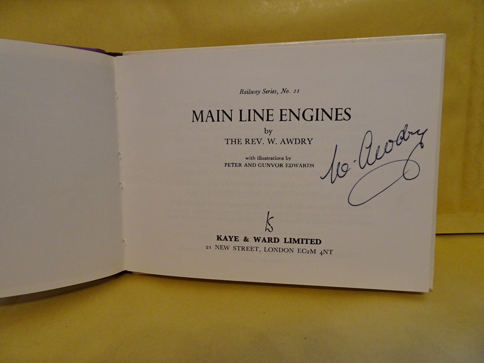Rev. W Awdry – MAIN LINE ENGINES – Signed HC 1979