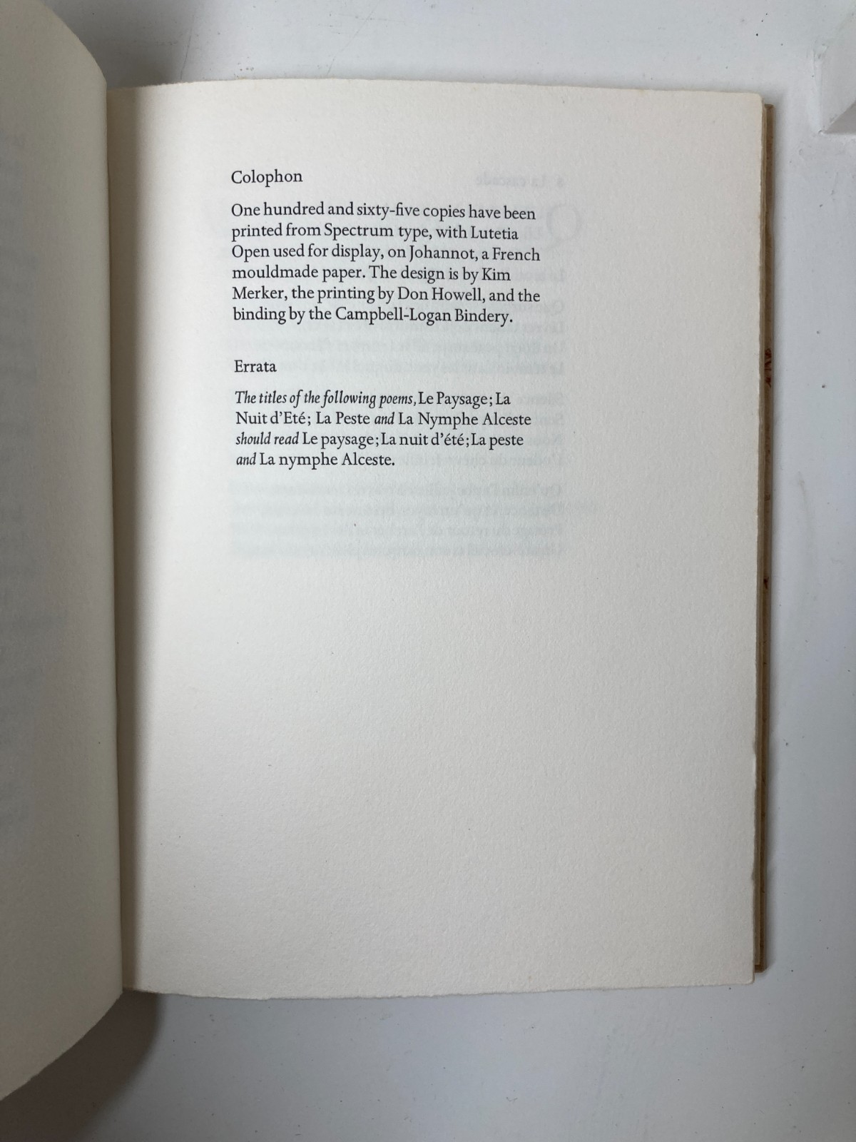 Windhover Press: Robert Desnos Contrée / Country — Letterpress Poetry