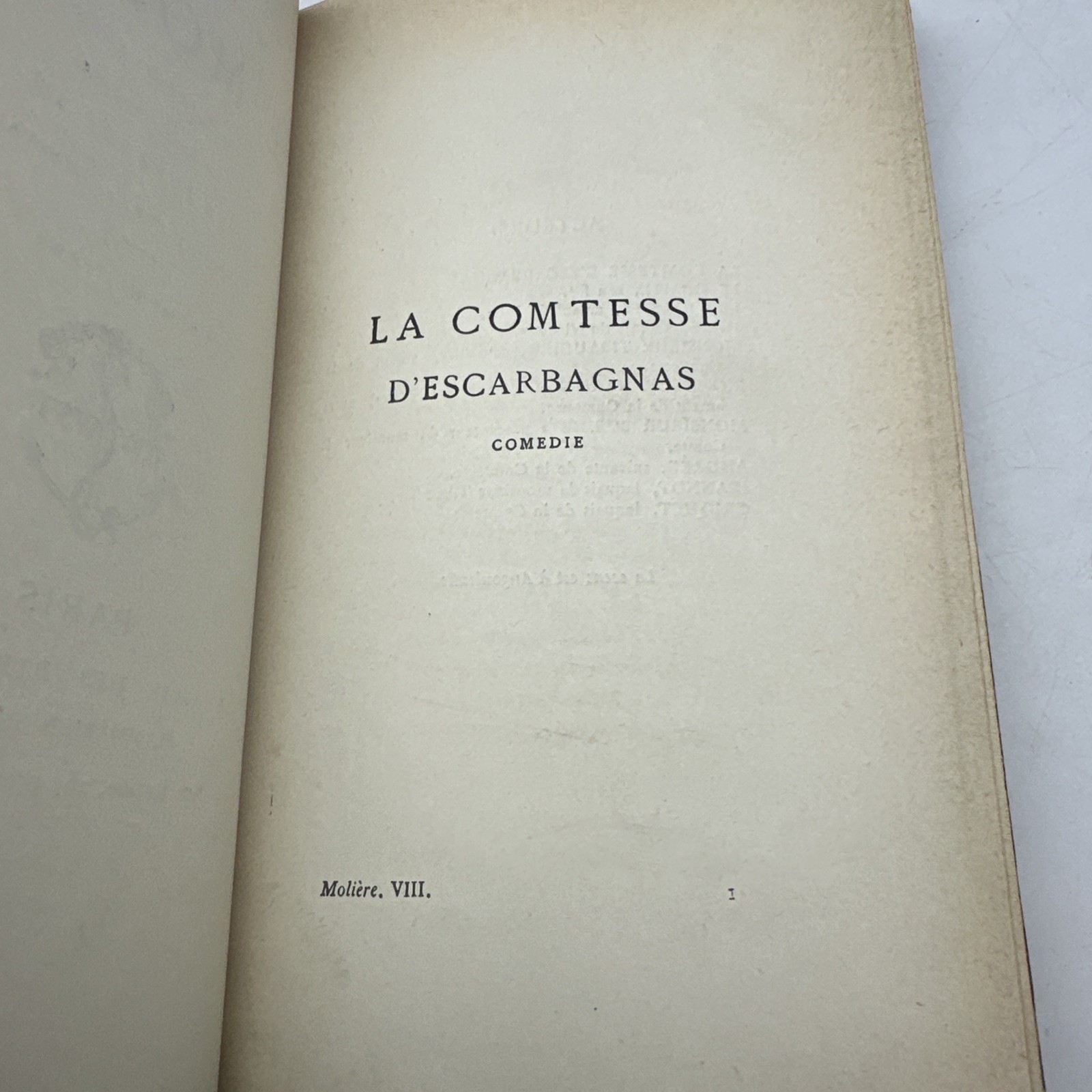 Theatre de Moliere Tome I–VIII 8 Vol French 3/4 Leather (41-14)