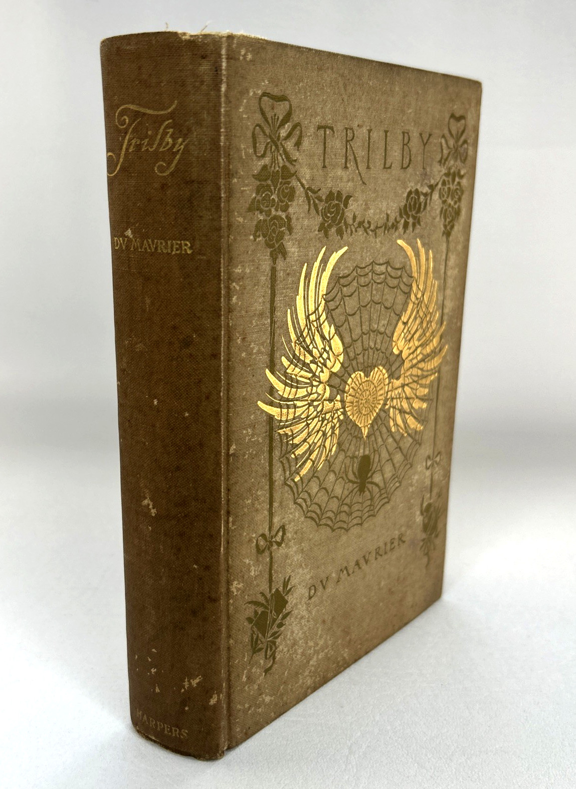 Trilby George Du Maurier 1895 Antique Book Illustrated Spider Web Cover HC