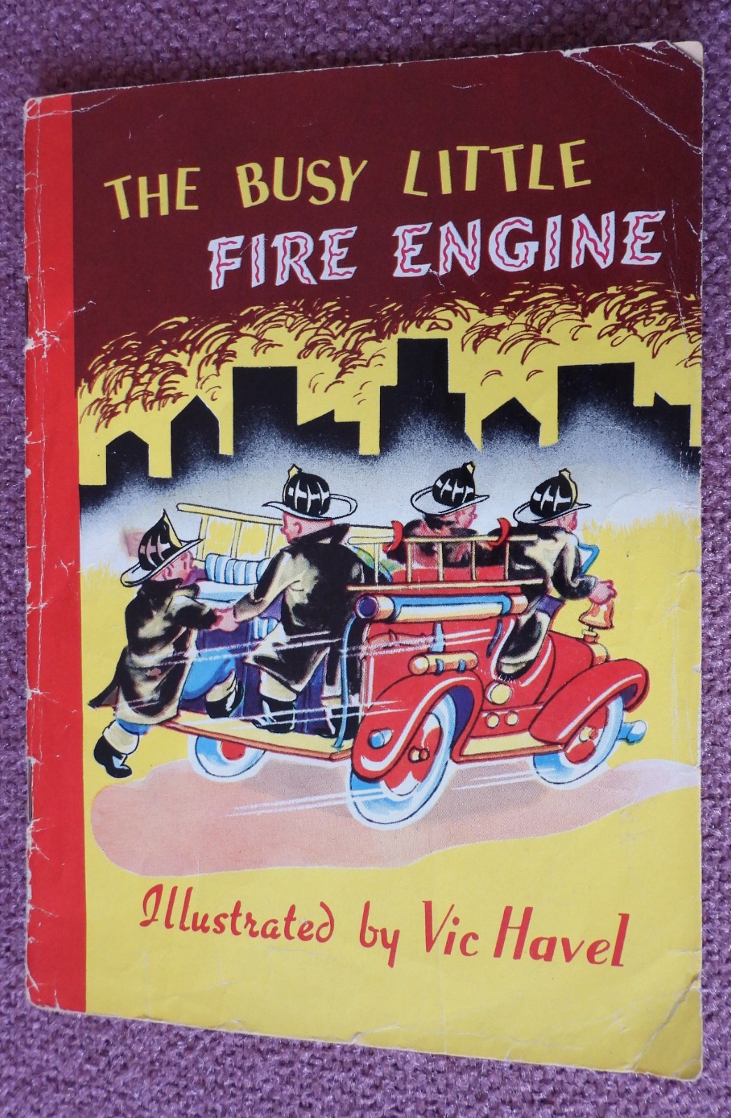 Vtg 1954 Blue Bird Book Pamphlet Stapled Soft Cover The Busy Little Fire Engine