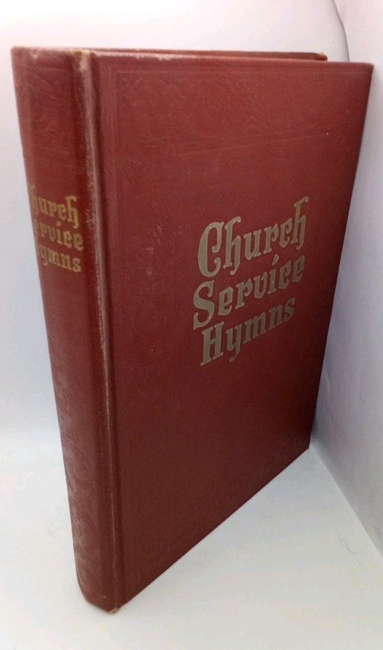 Church Service Hymns 1948 HC red Hymnal Very Good Condition